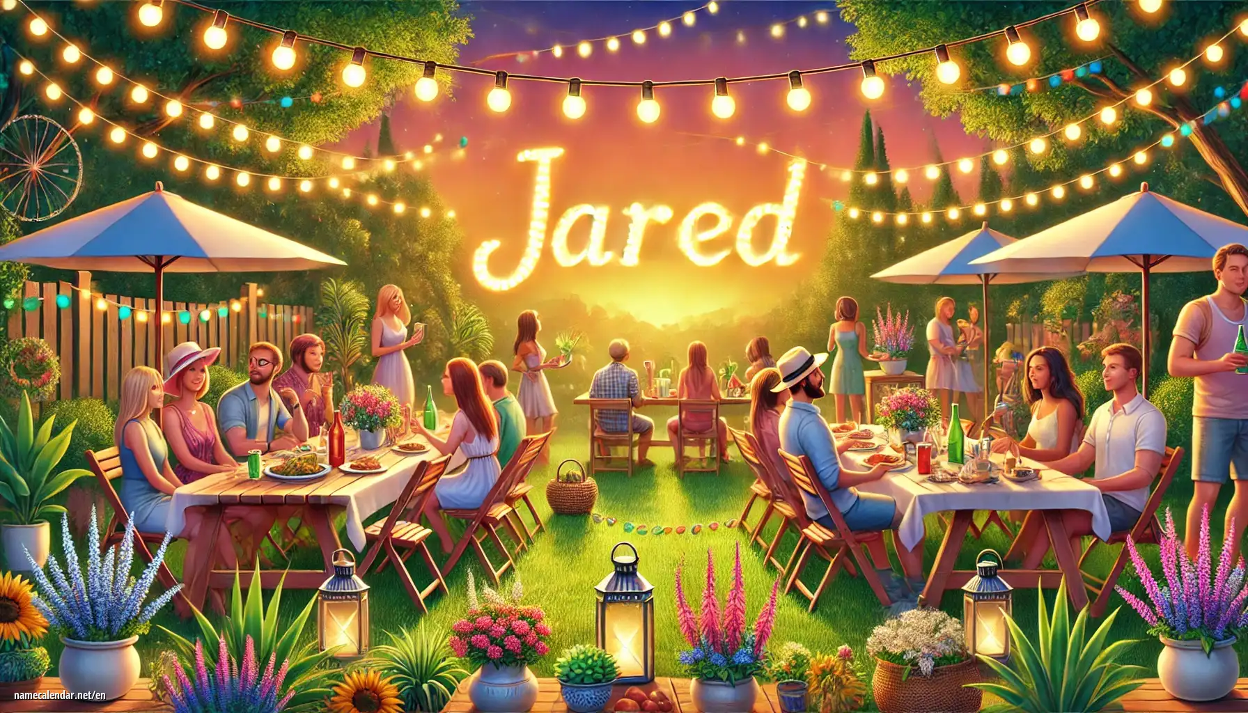 Celebration of name day and name - Jared