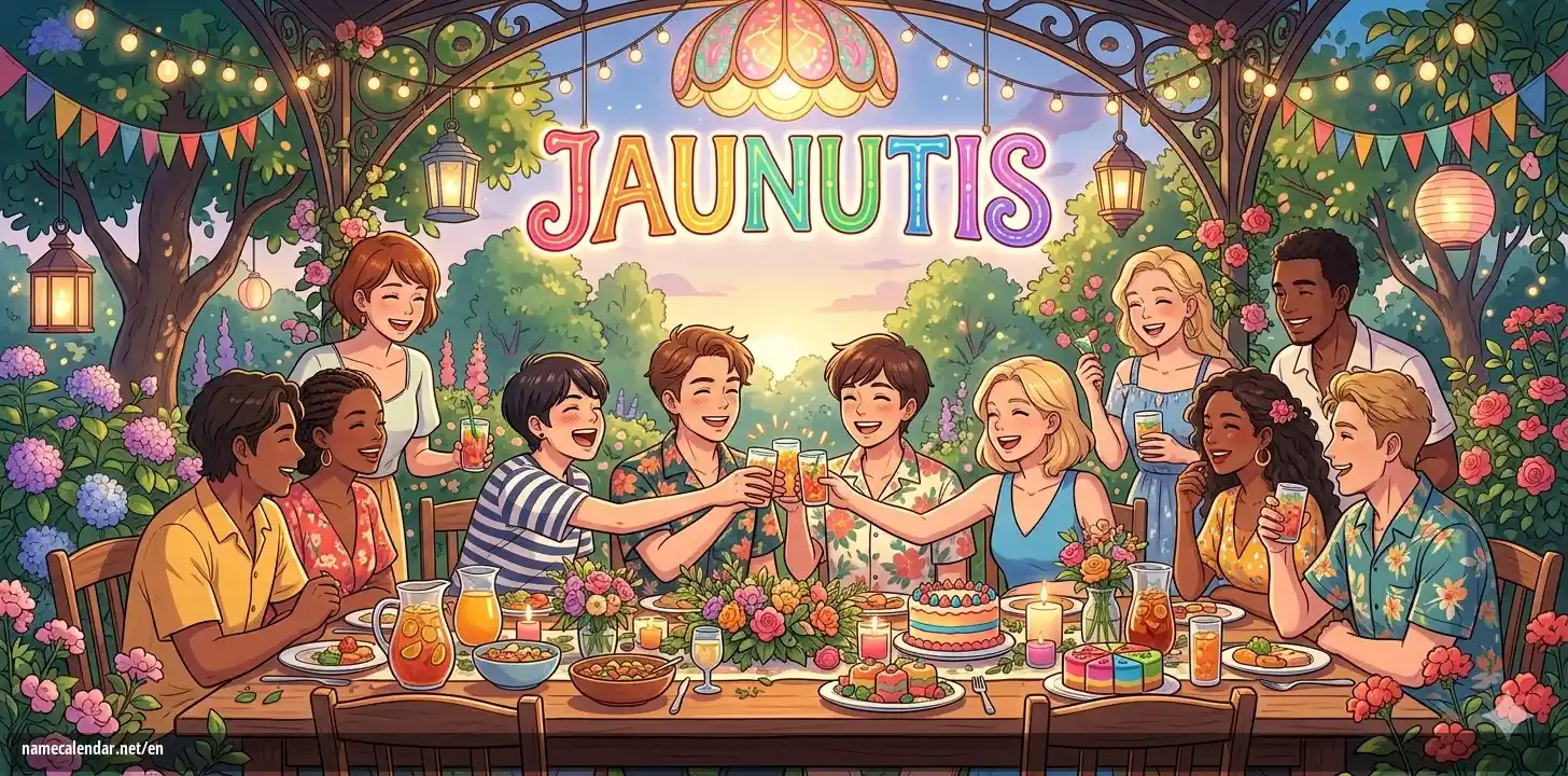 Celebration of name day and name - Jaunutis