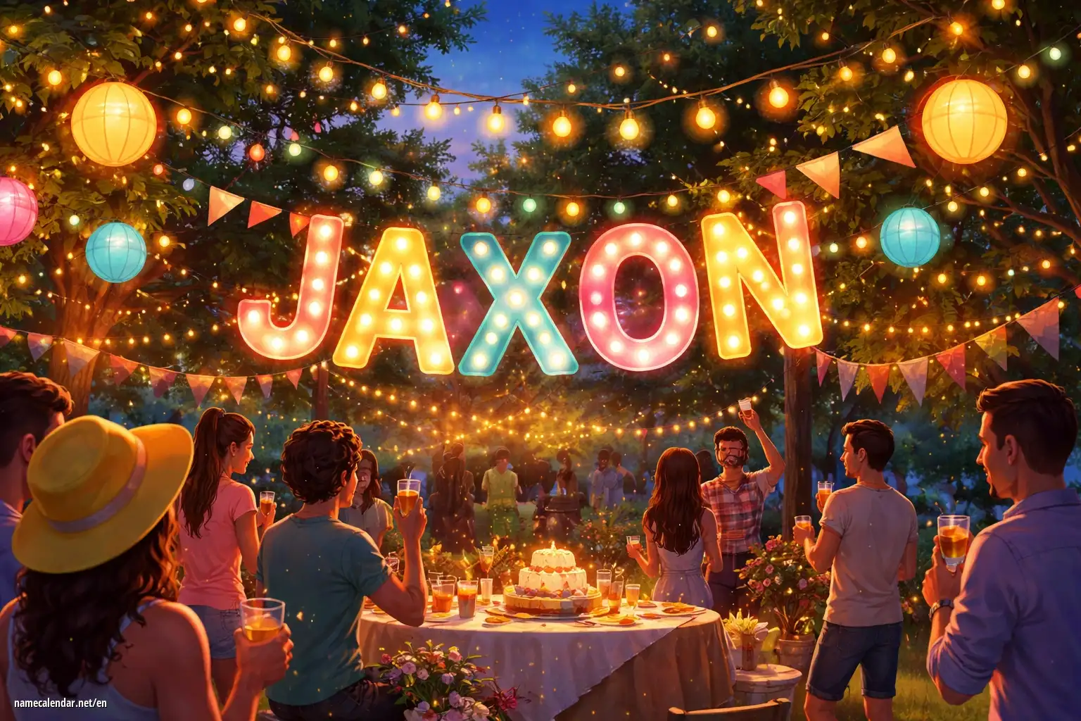 Celebration of name day and name - Jaxon