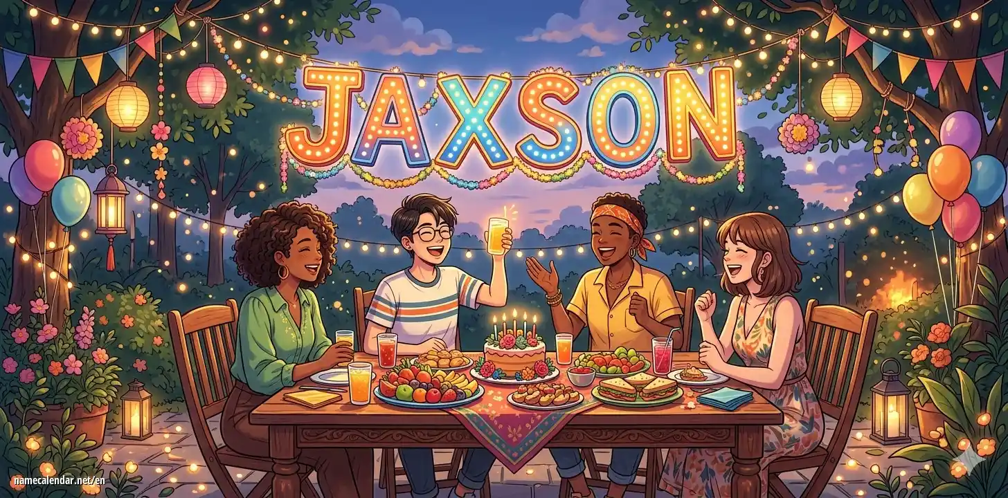 Celebration of name day and name - Jaxson