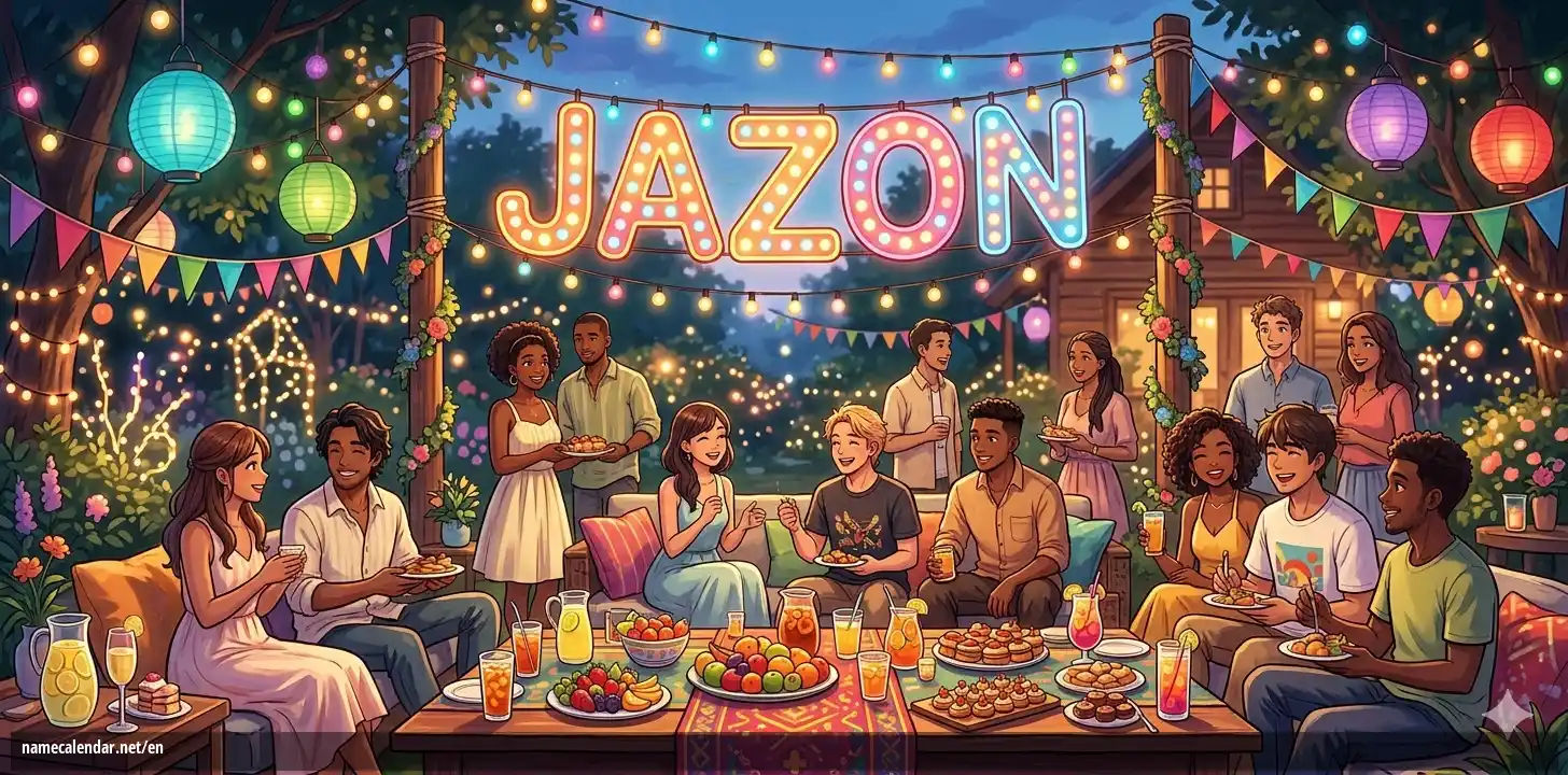 Celebration of name day and name - Jazon