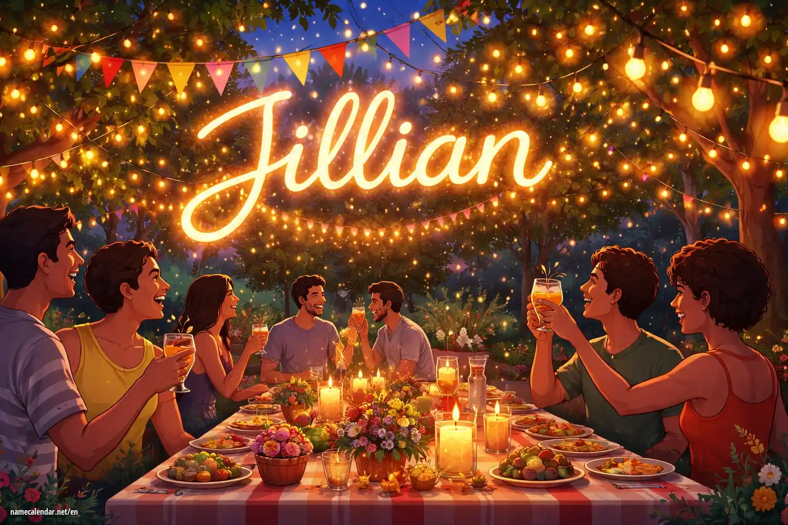 Celebration of name day and name - Jillian