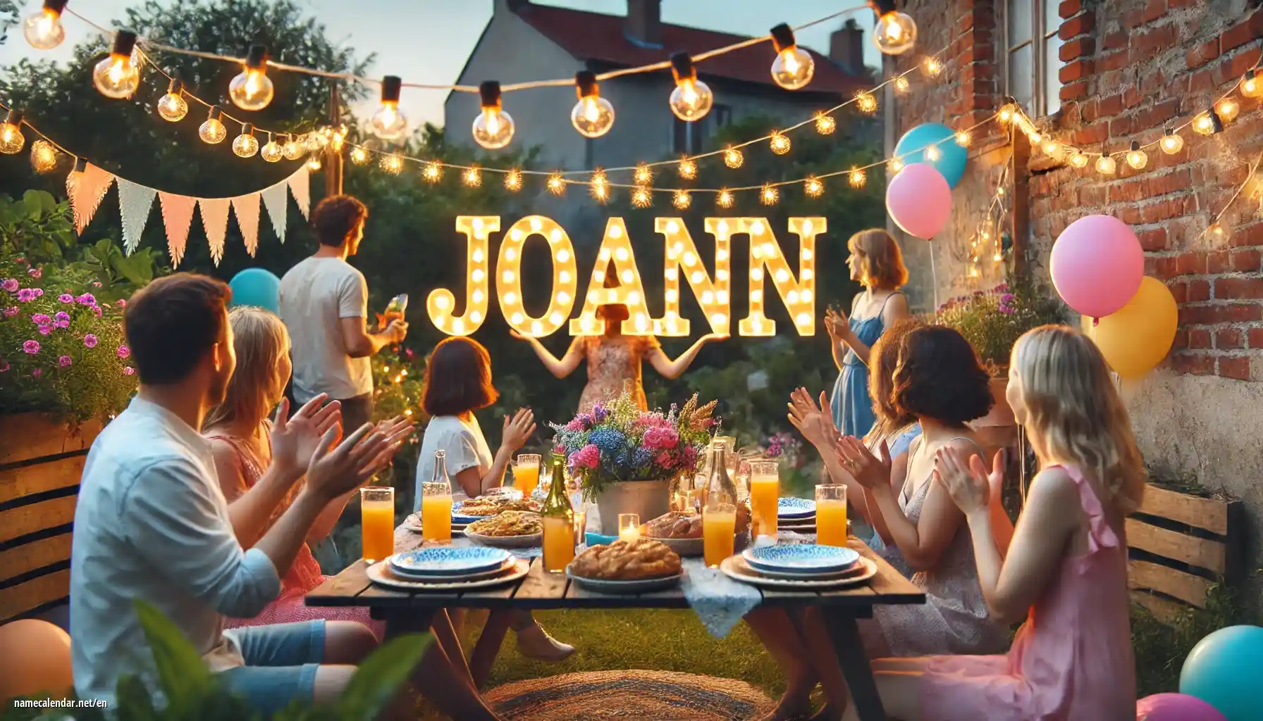 Celebration of name day and name - Joann