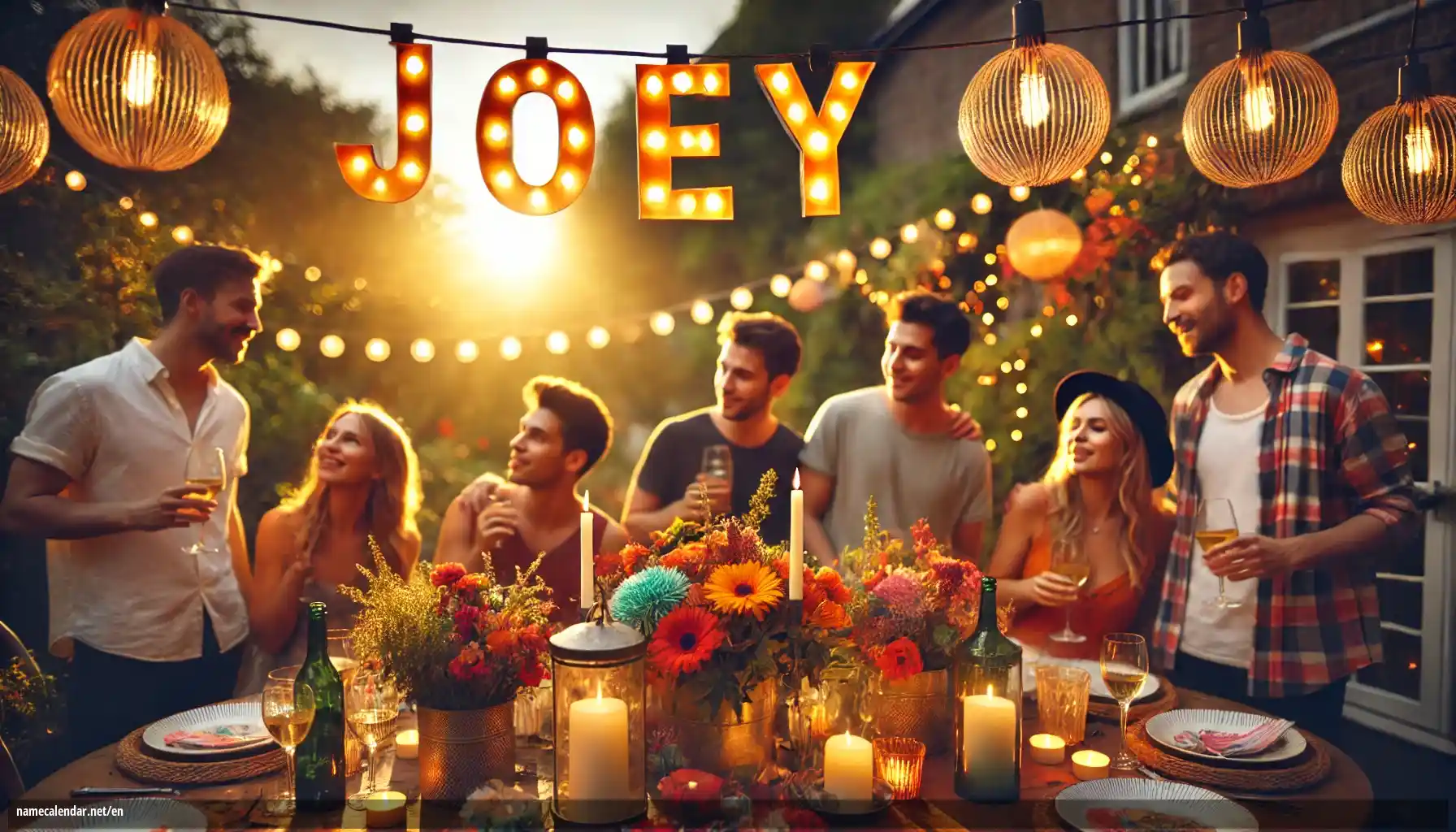 Celebration of name day and name - Joey