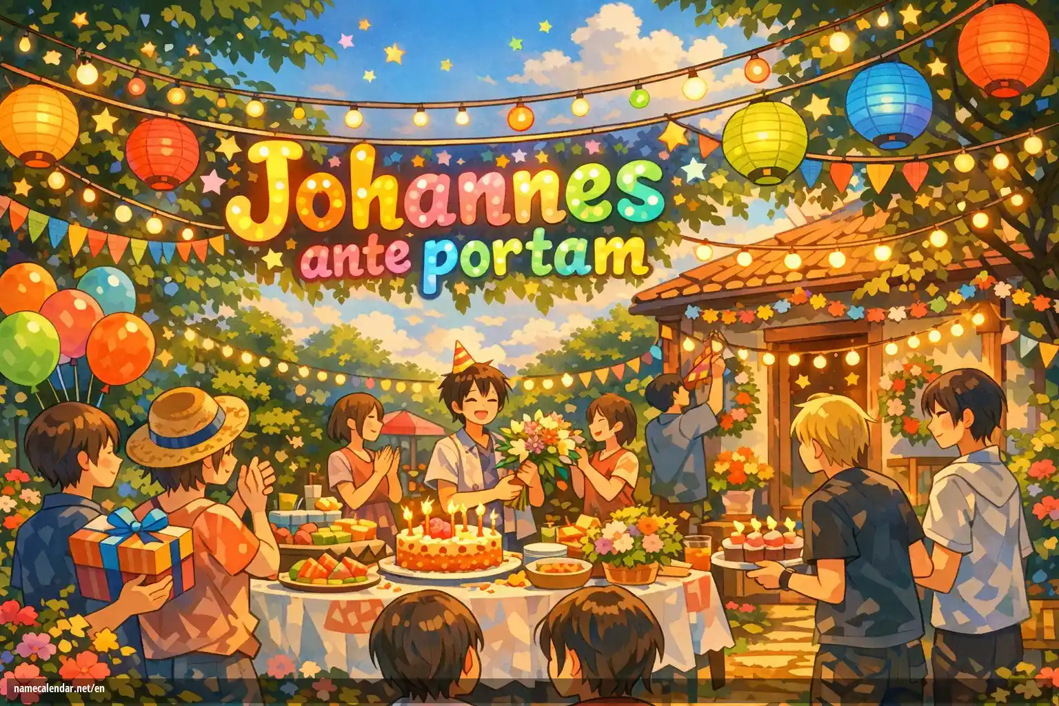 Celebration of name day and name - Johannes ante portam