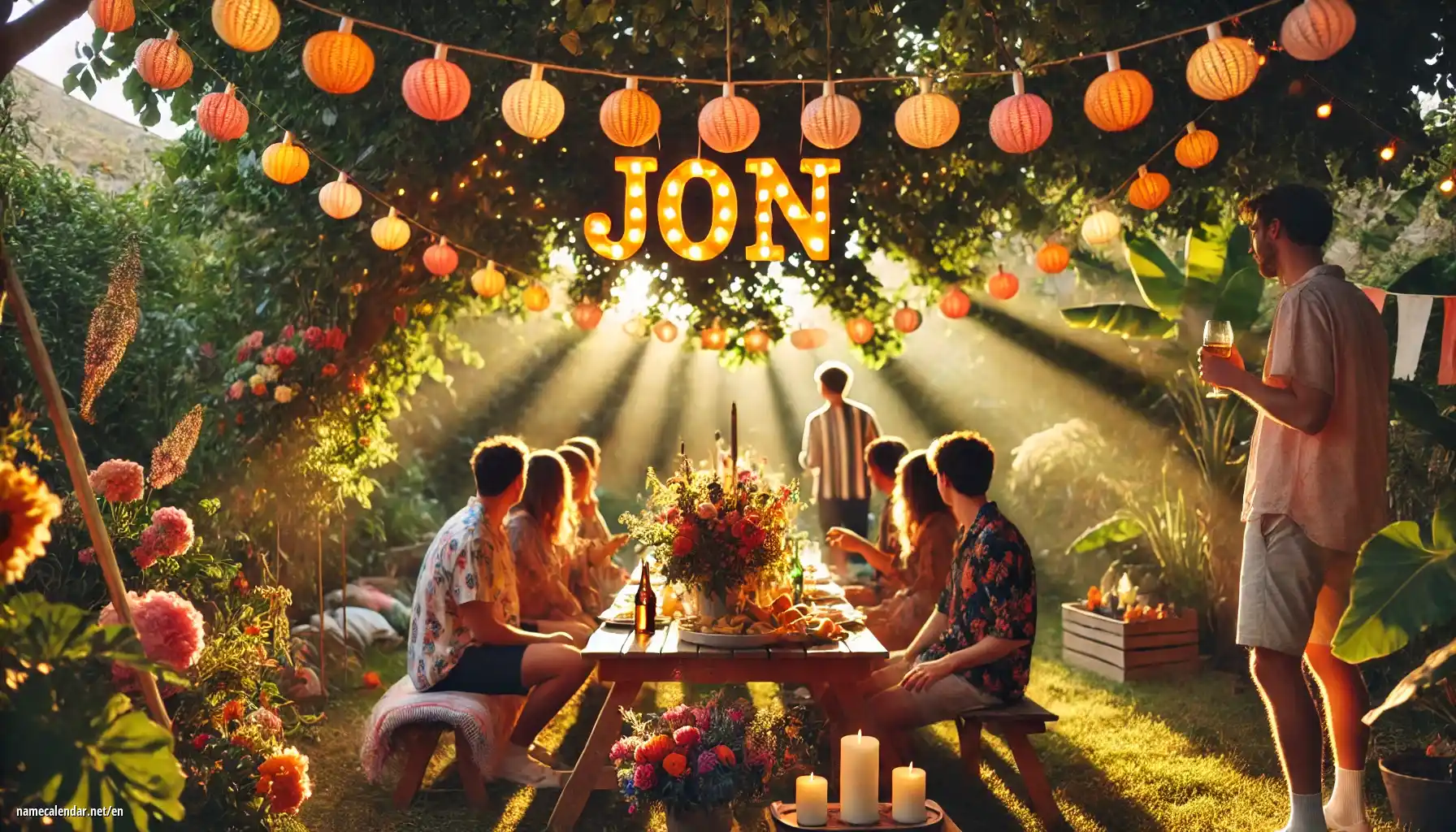 Celebration of name day and name - Jon