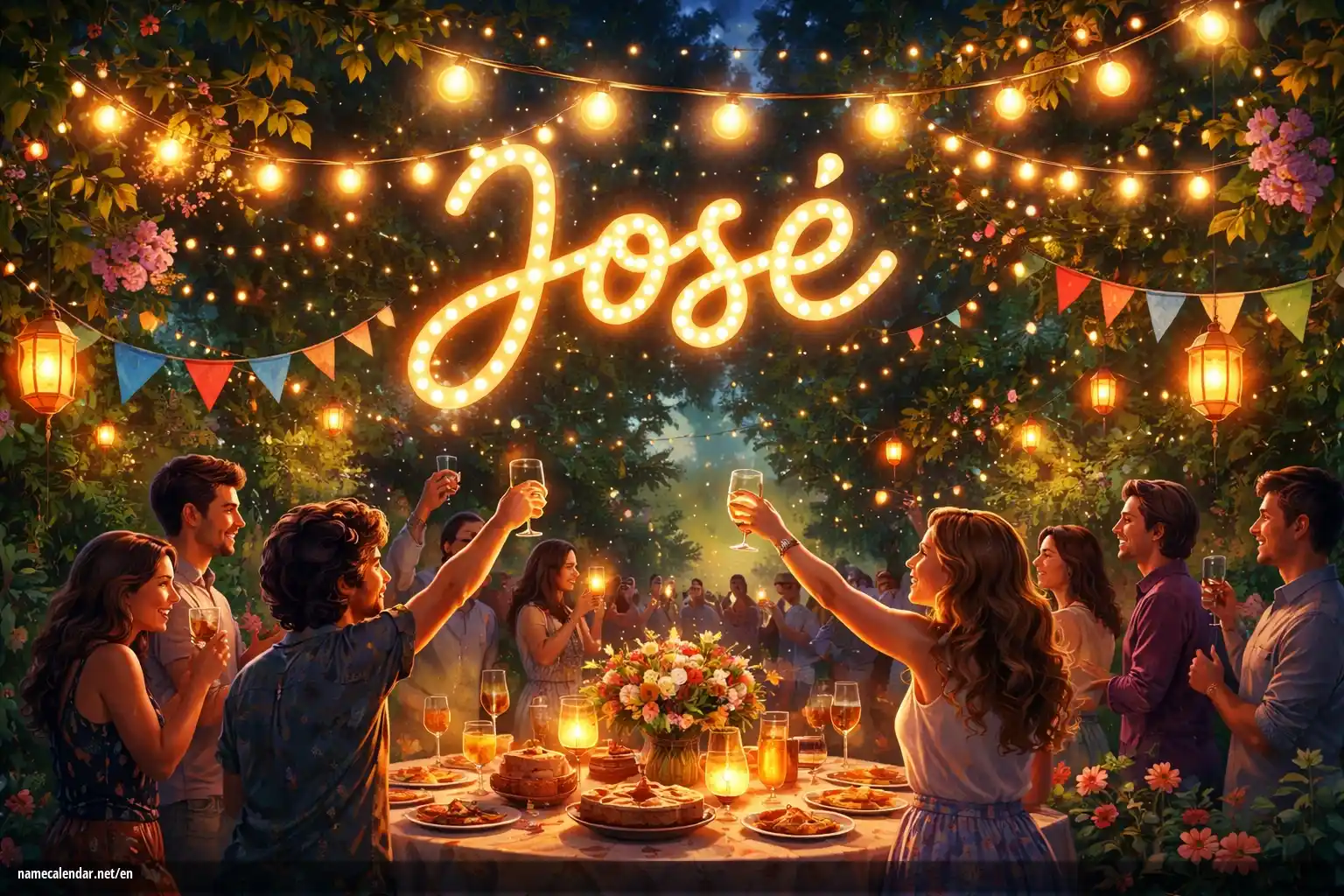 Celebration of name day and name - José