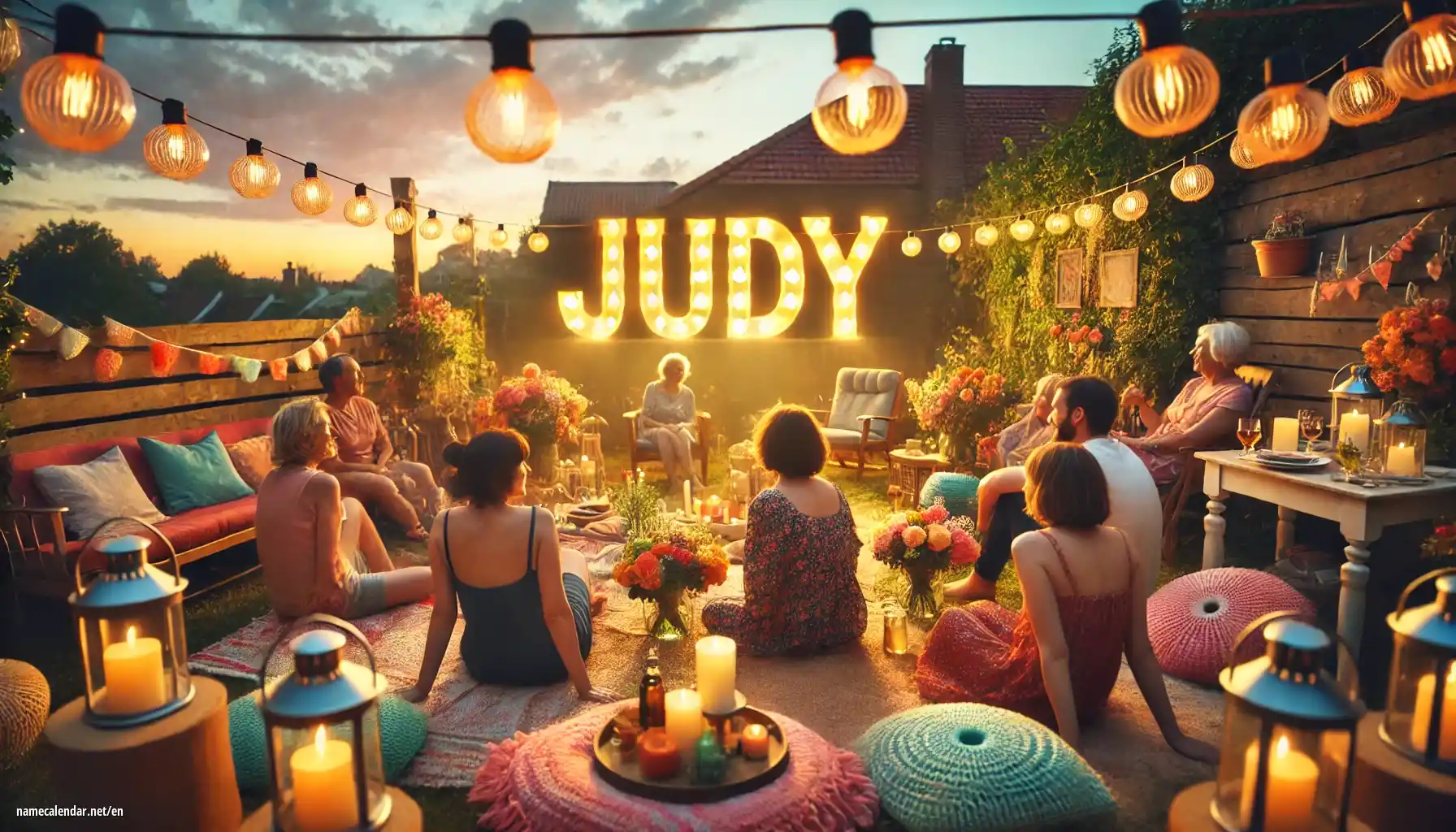 Celebration of name day and name - Judy