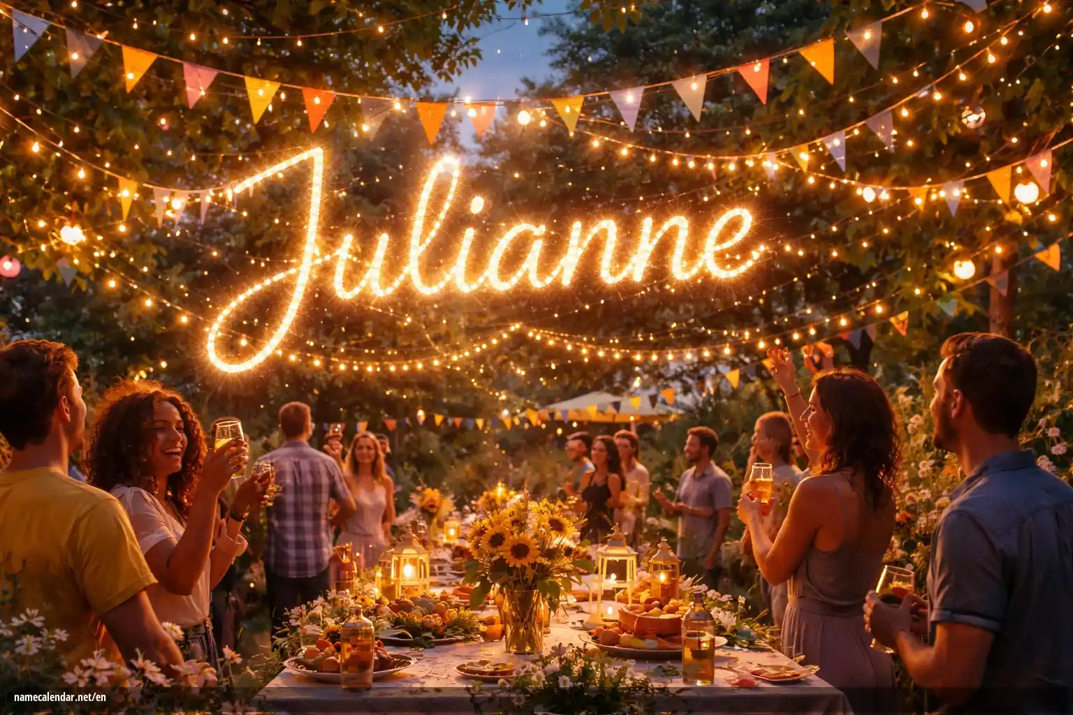 Celebration of name day and name - Julianne