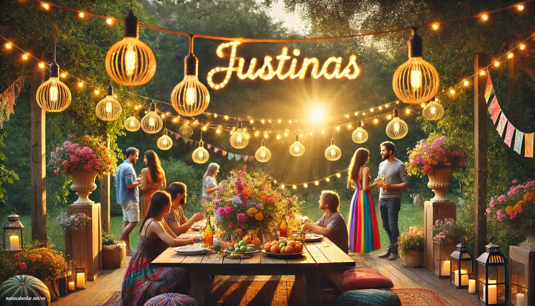 Celebration of name day and name - Justinas