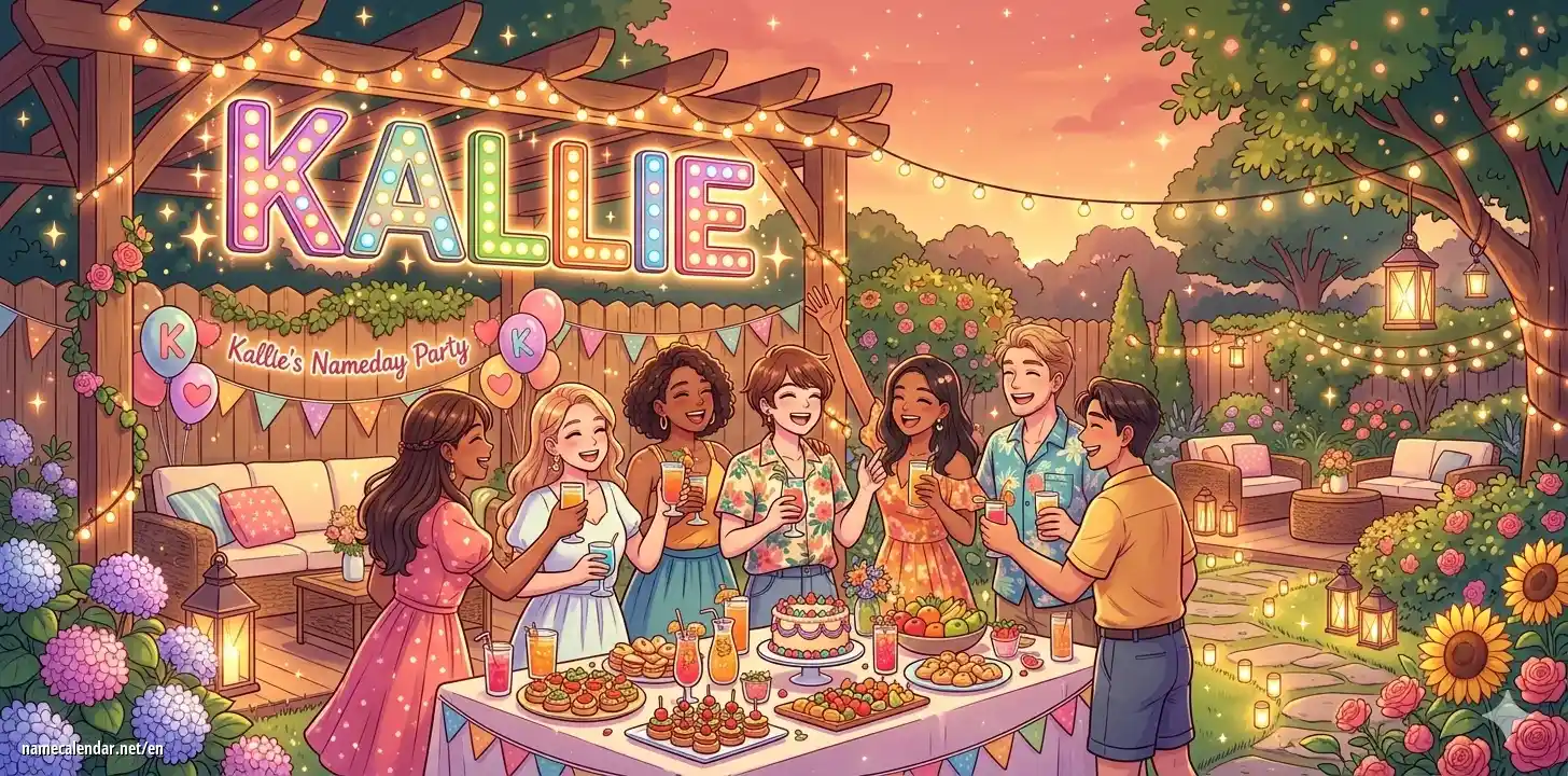 Celebration of name day and name - Kallie