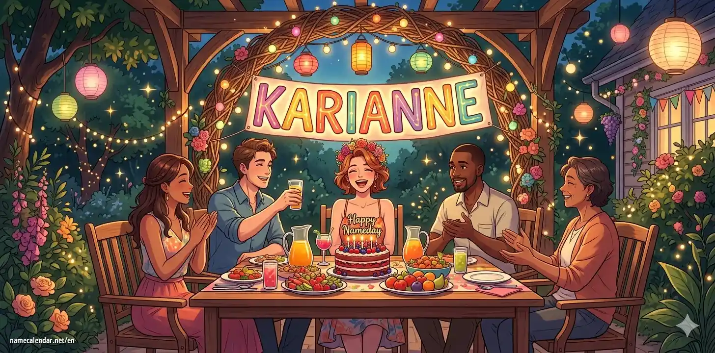 Celebration of name day and name - Karianne