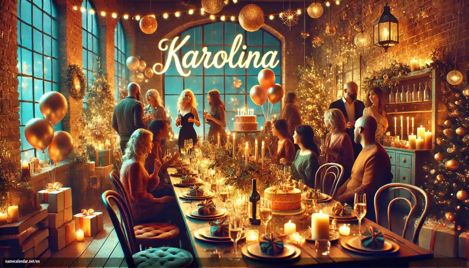 Celebration of name day and name - Karolina