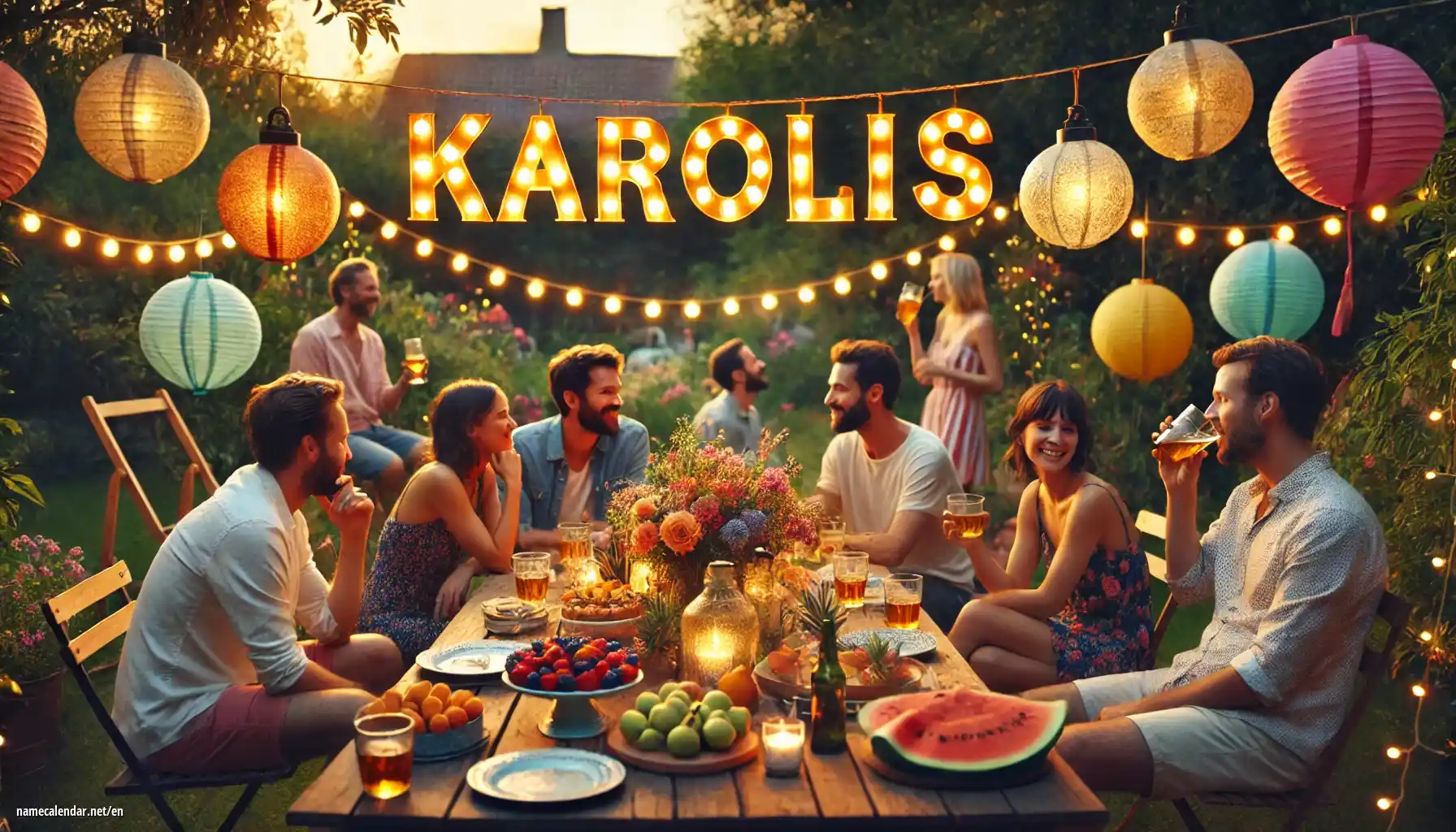 Celebration of name day and name - Karolis