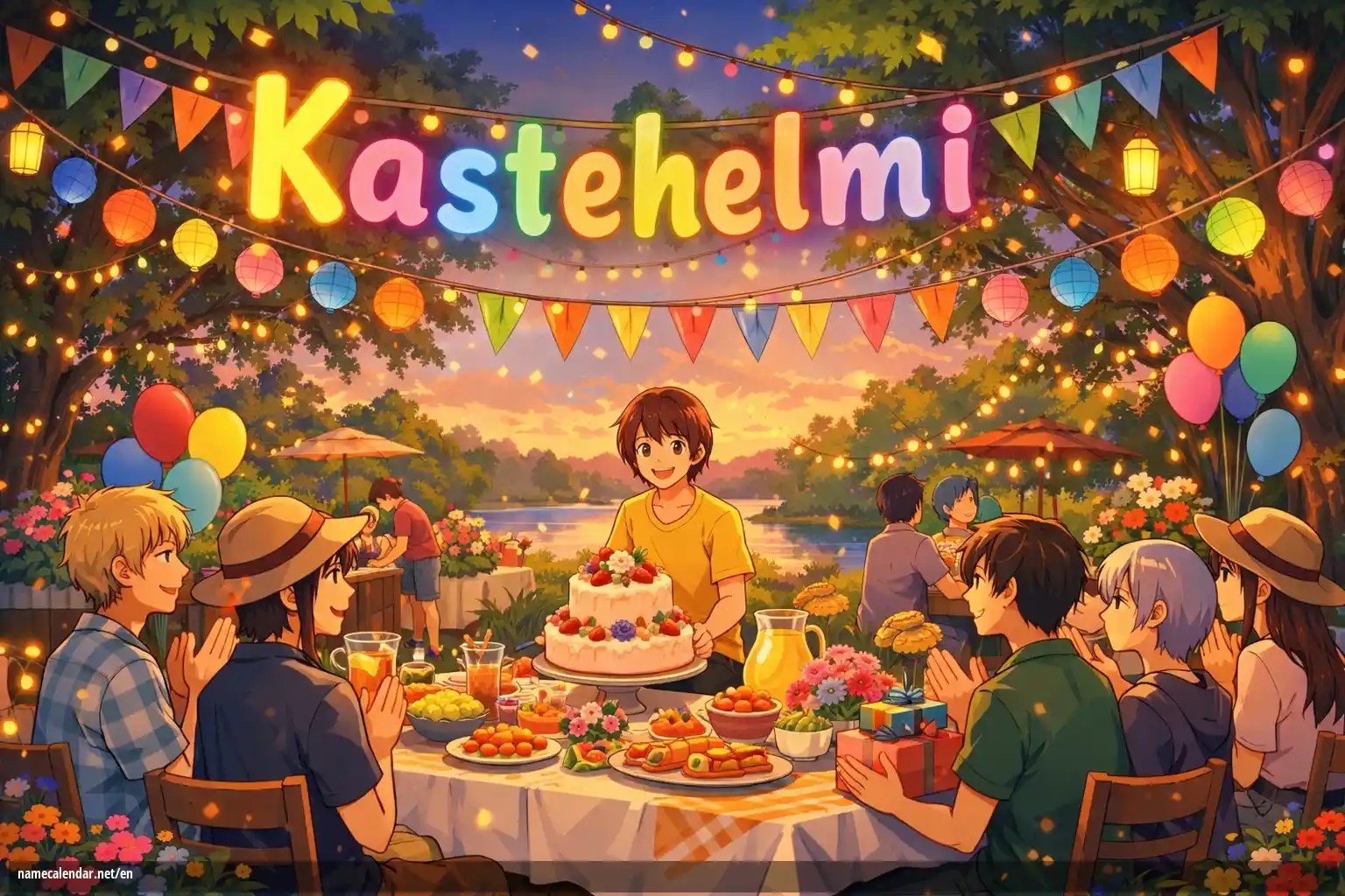 Celebration of name day and name - Kastehelmi