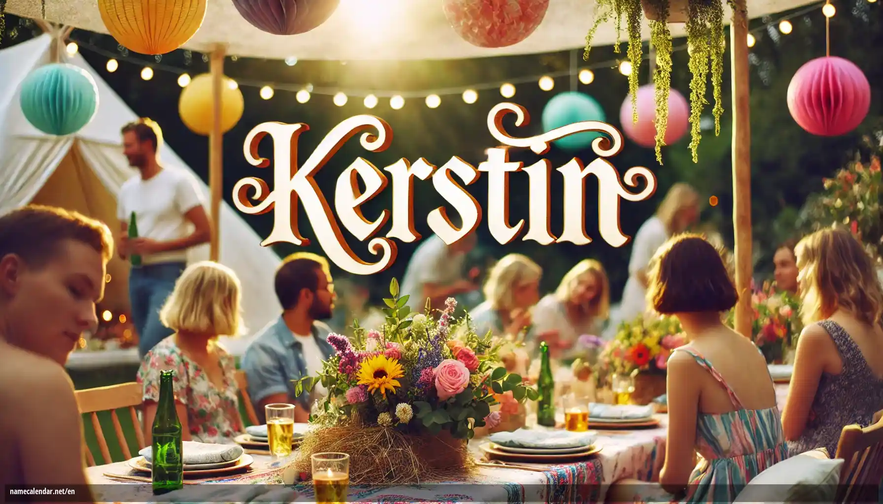 Celebration of name day and name - Kerstin