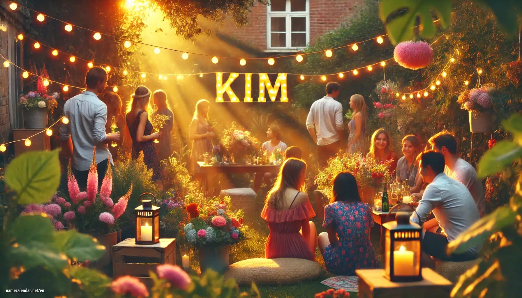 Celebration of name day and name - Kim