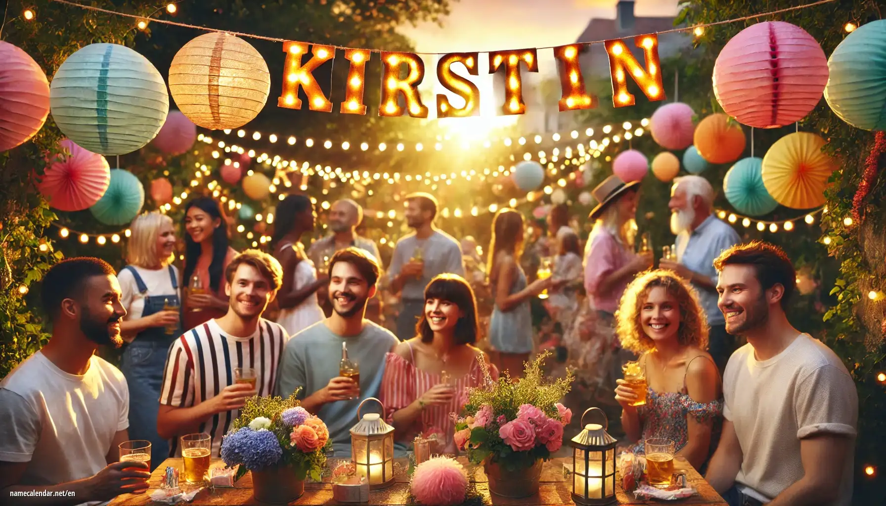 Celebration of name day and name - Kirstin