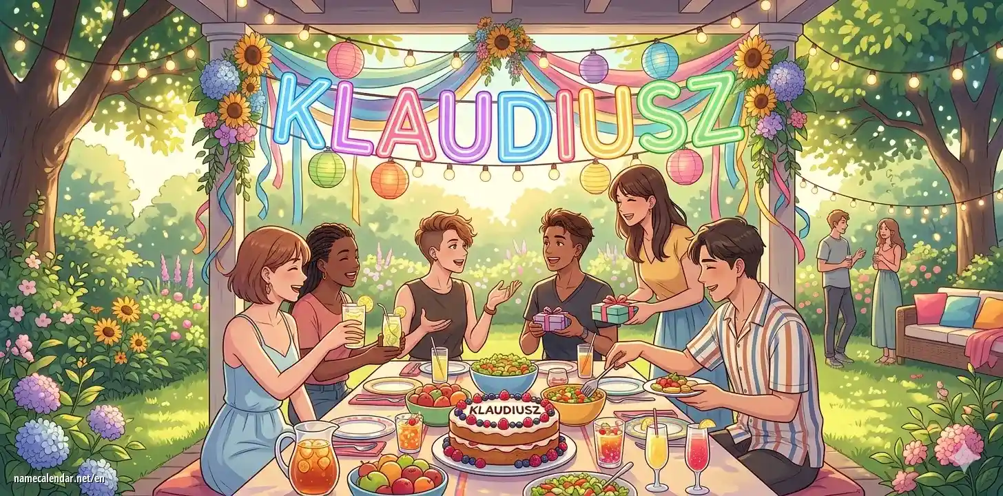 Celebration of name day and name - Klaudiusz