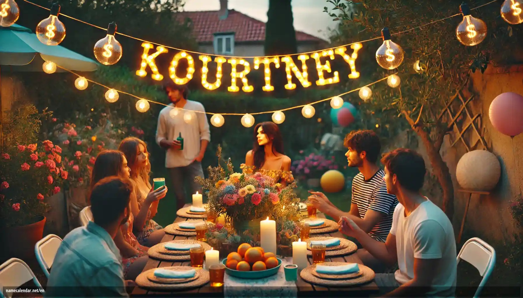 Celebration of name day and name - Kourtney