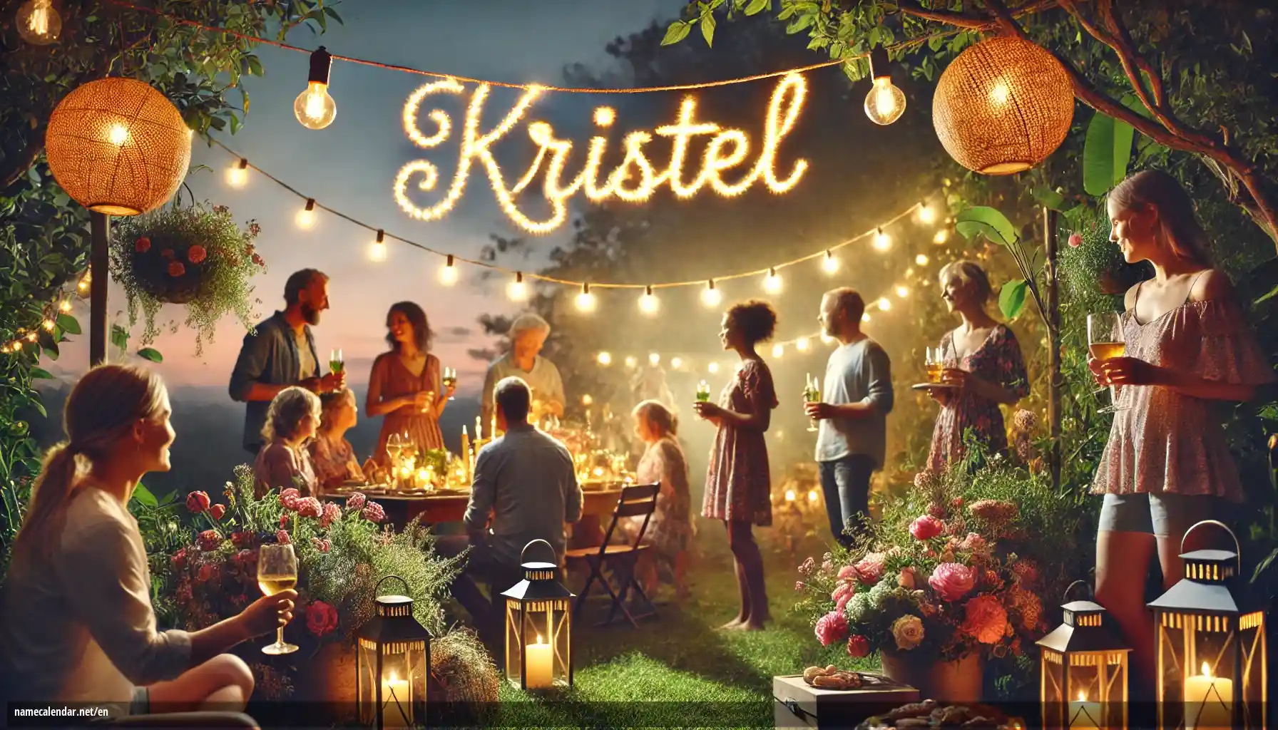 Celebration of name day and name - Kristel