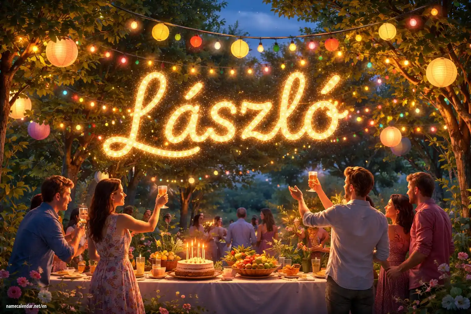 Celebration of name day and name - László