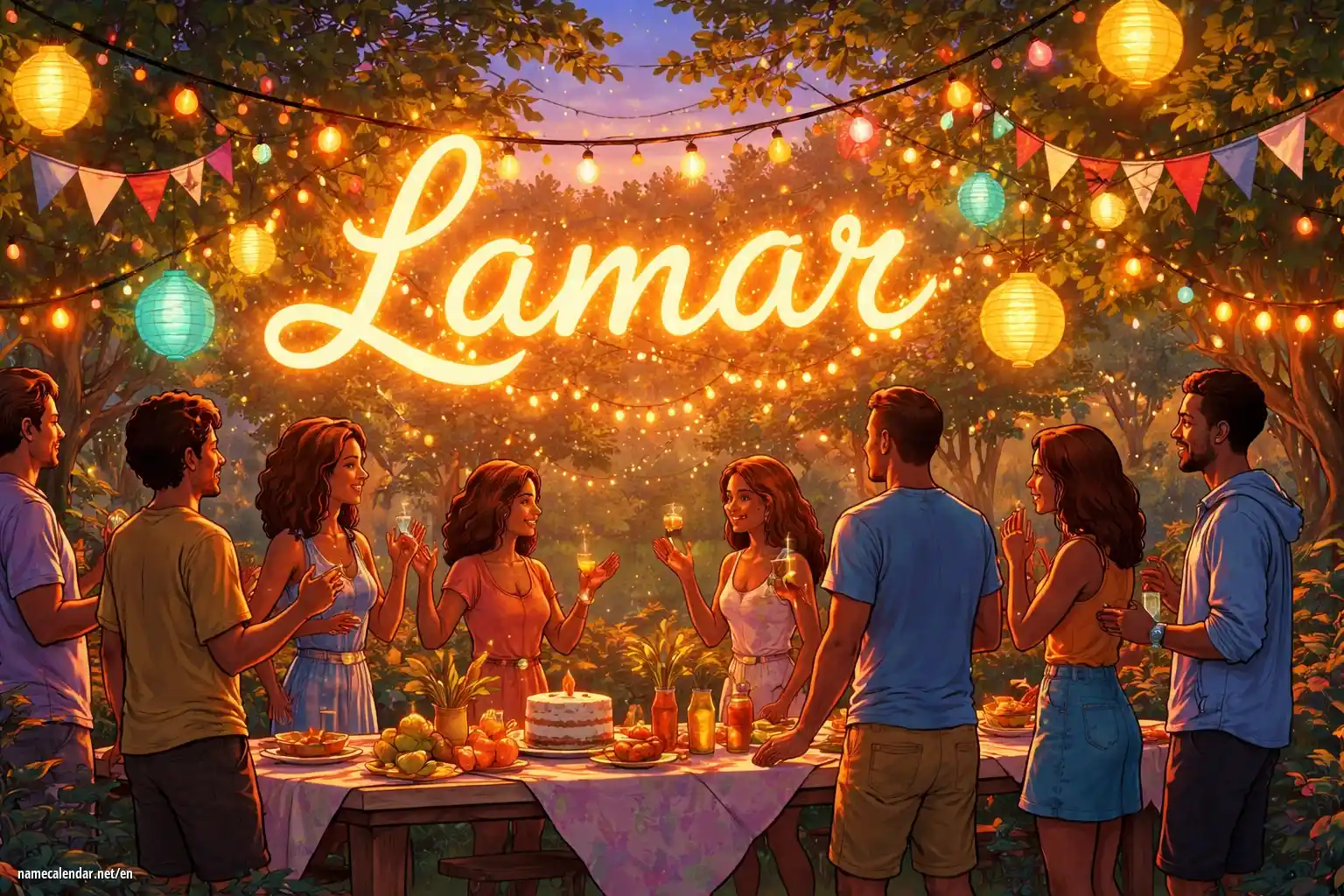 Celebration of name day and name - Lamar