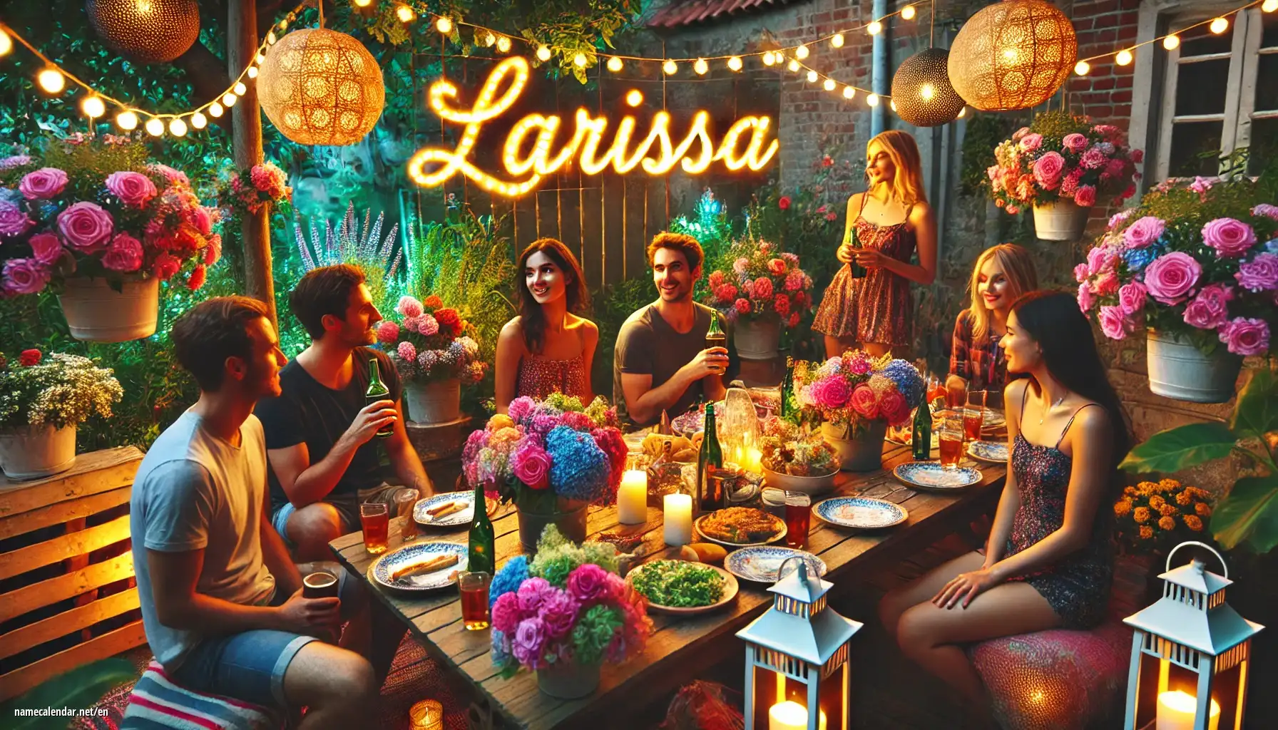 Celebration of name day and name - Larissa