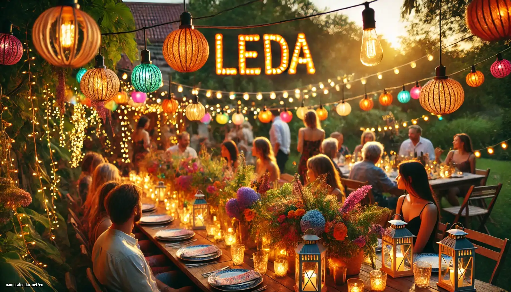 Celebration of name day and name - Leda