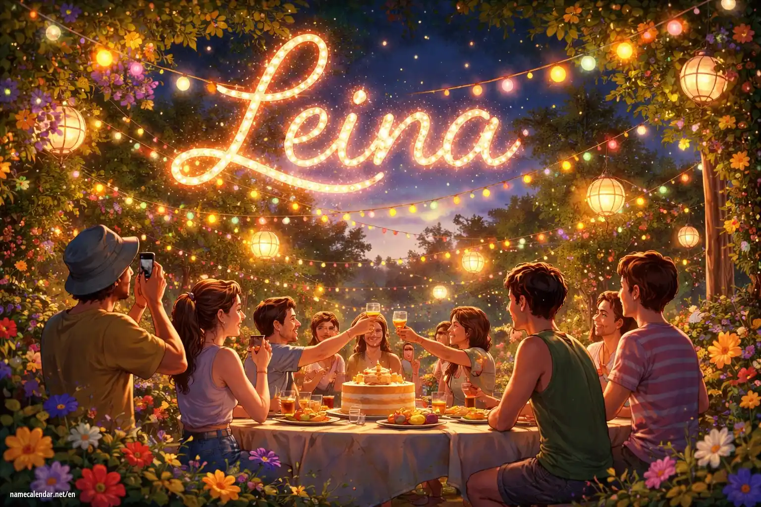 Celebration of name day and name - Leina