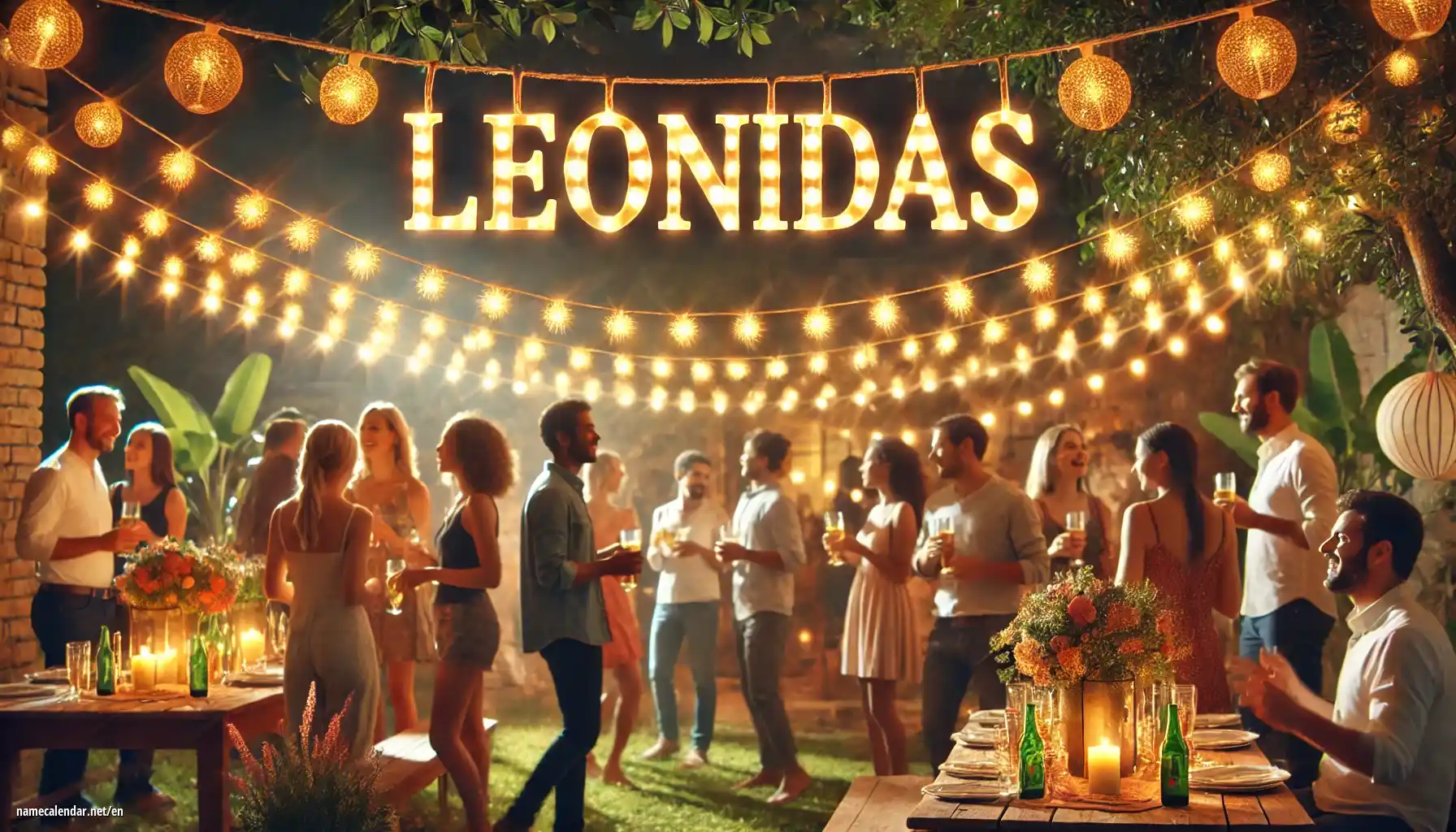 Celebration of name day and name - Leonidas