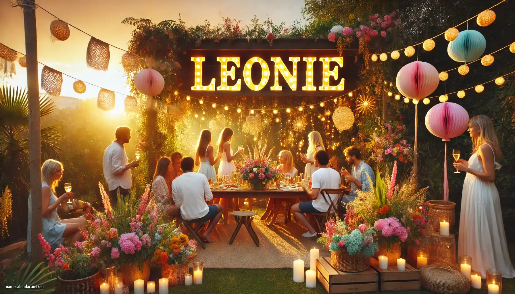 Celebration of name day and name - Leonie