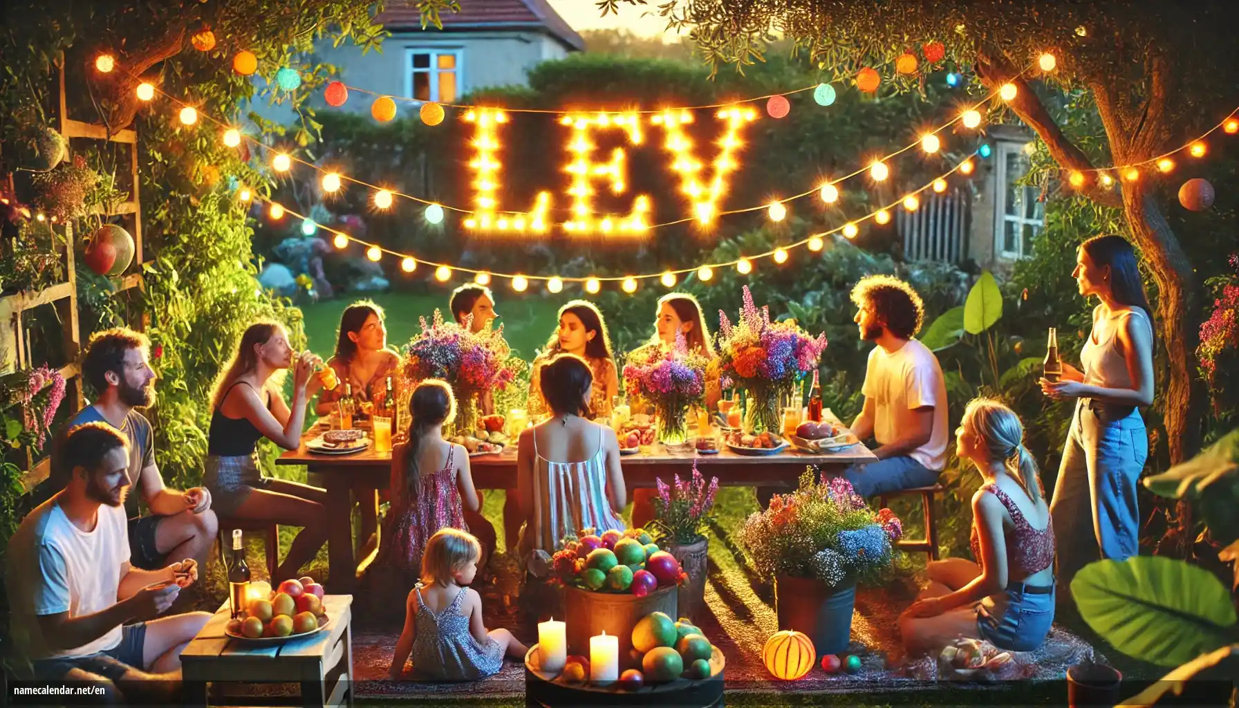 Celebration of name day and name - Lev