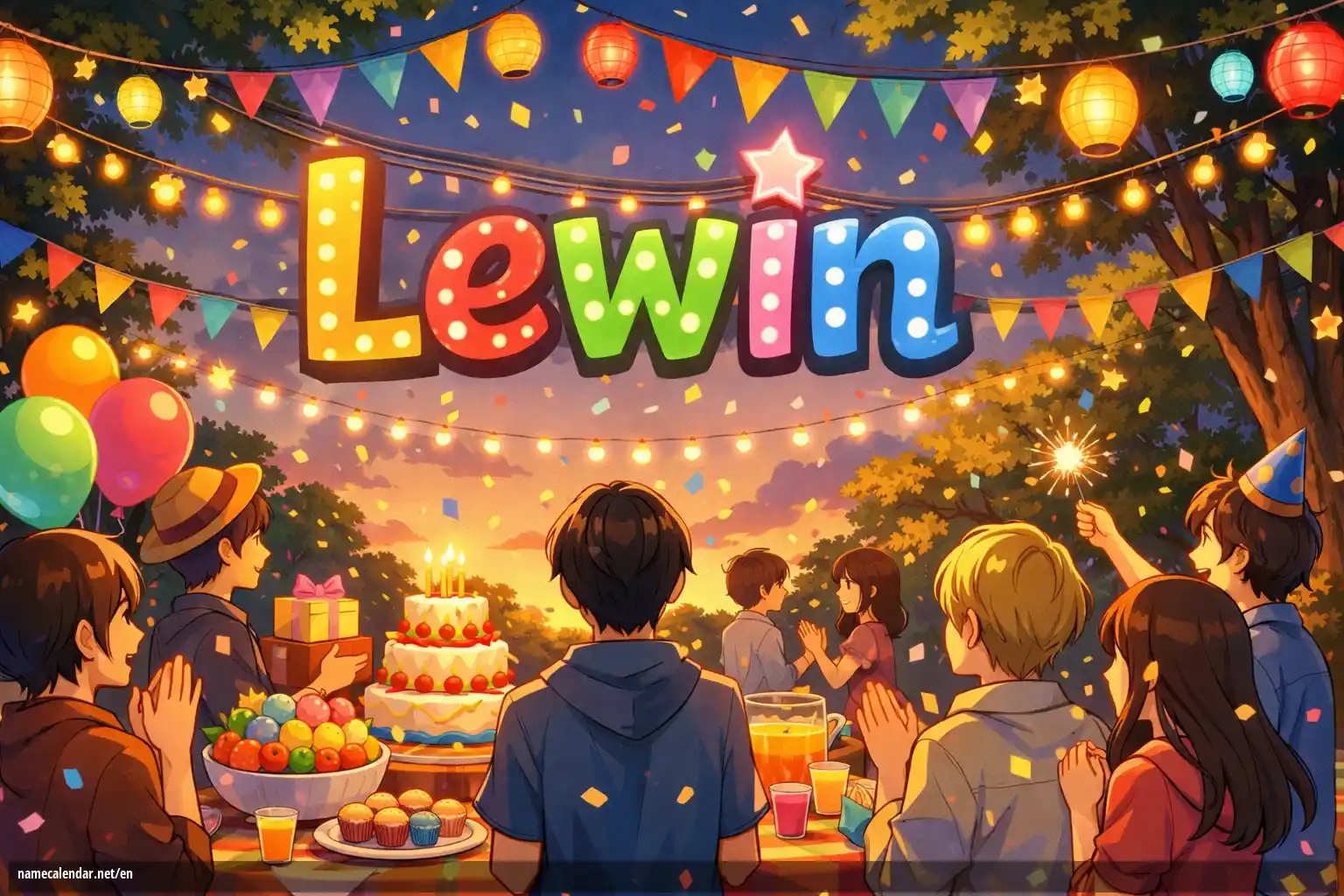 Celebration of name day and name - Lewin