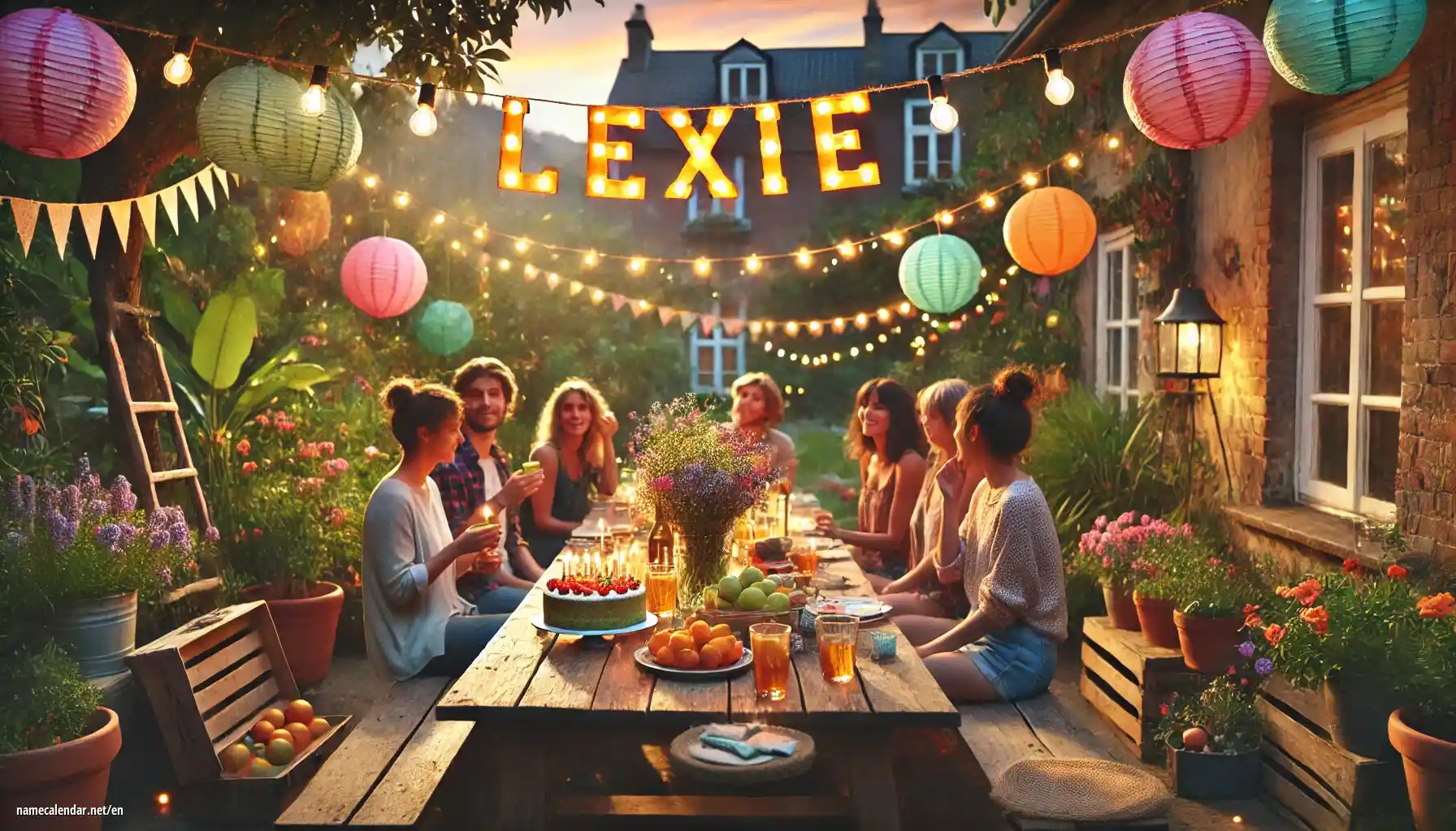 Celebration of name day and name - Lexie