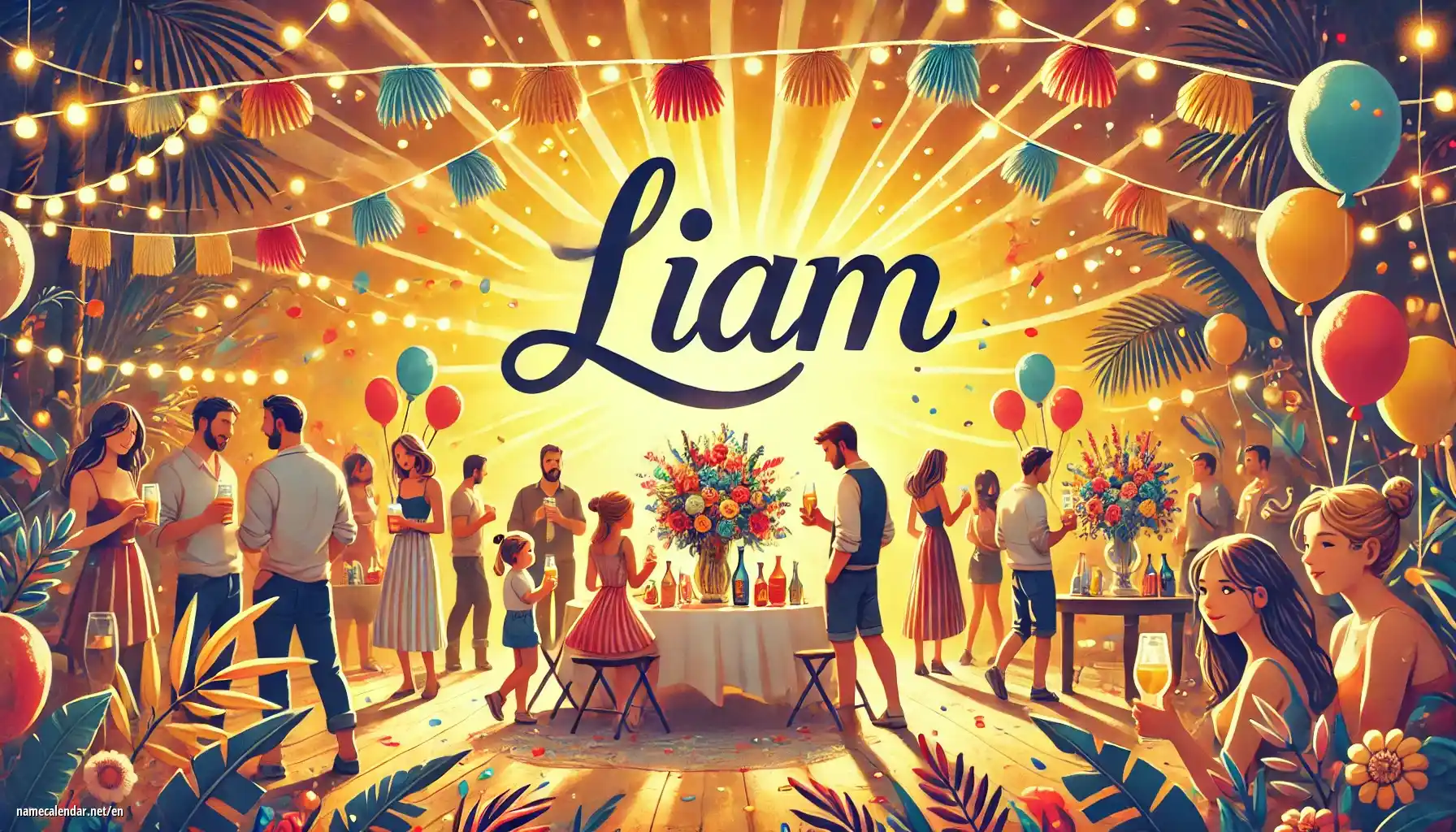 Celebration of name day and name - Liam