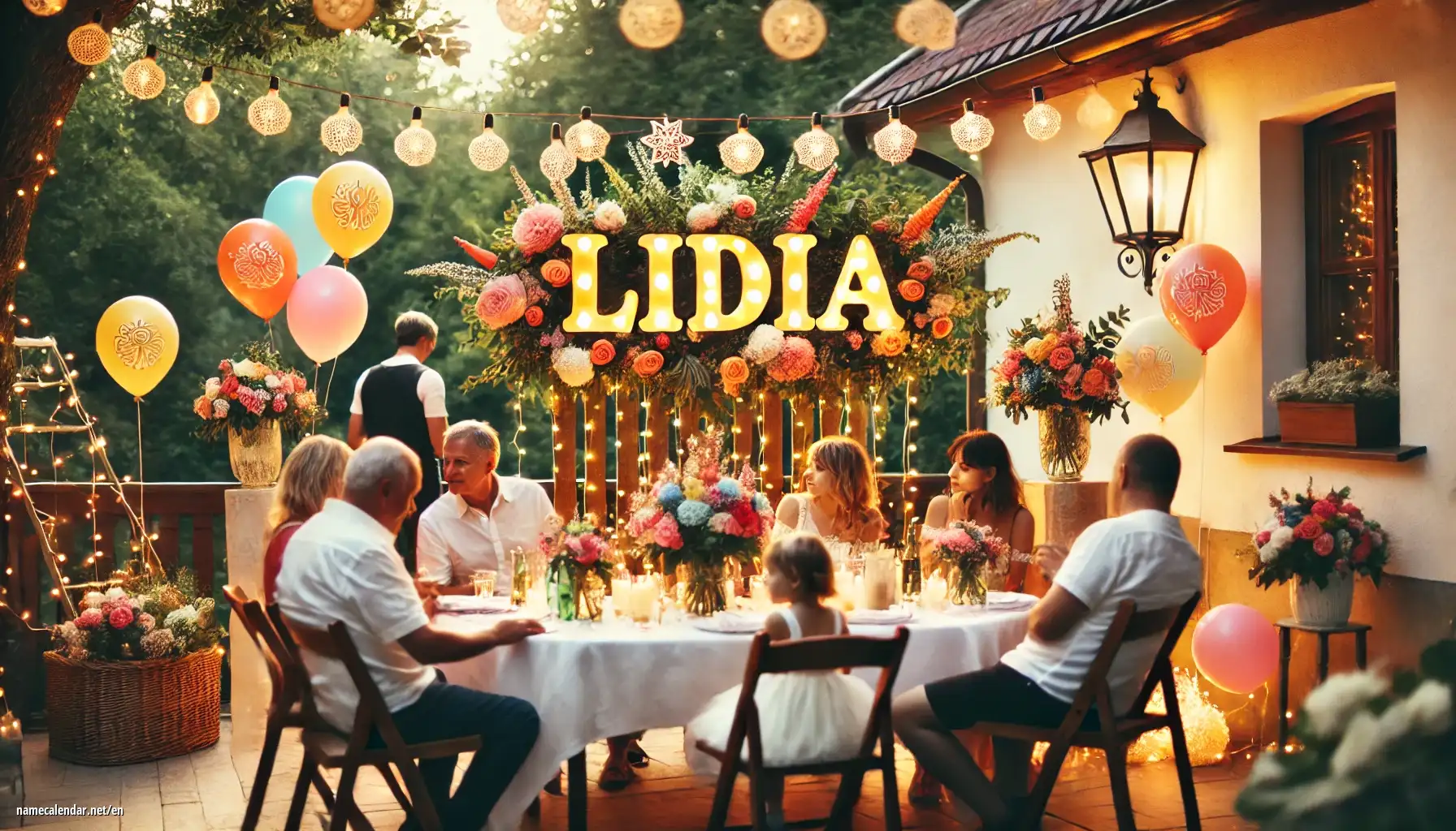 Celebration of name day and name - Lidia