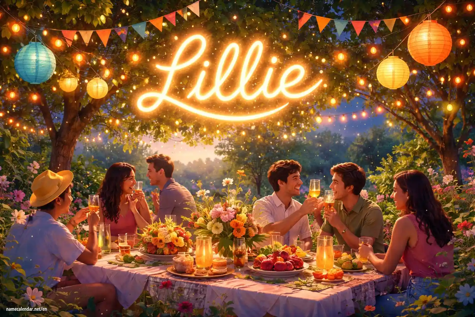 Celebration of name day and name - Lillie