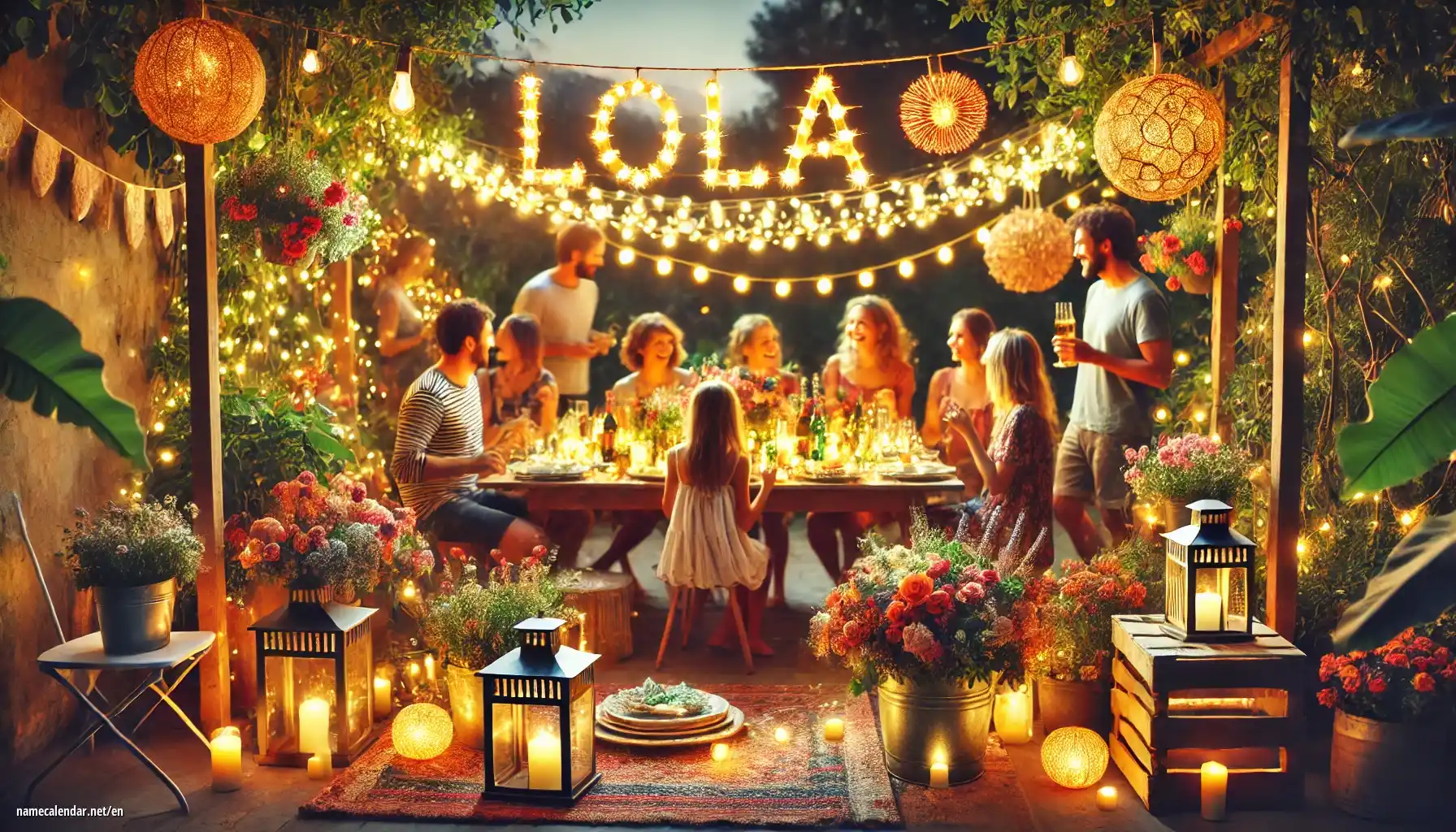 Celebration of name day and name - Lola