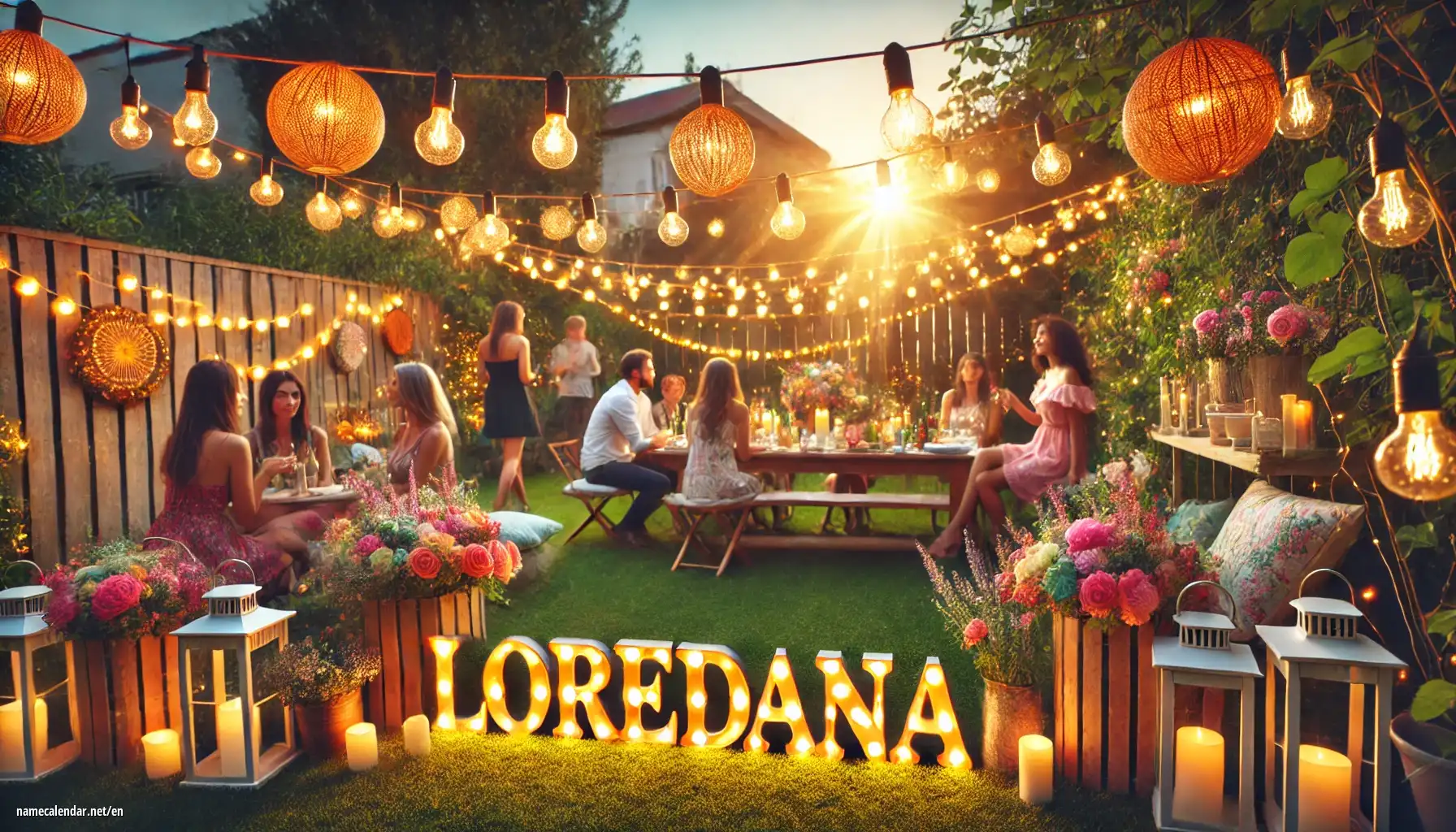 Celebration of name day and name - Loredana