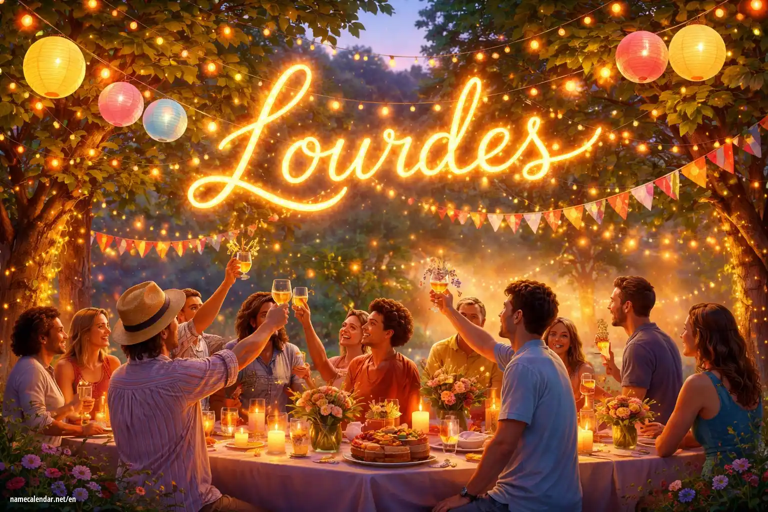 Celebration of name day and name - Lourdes