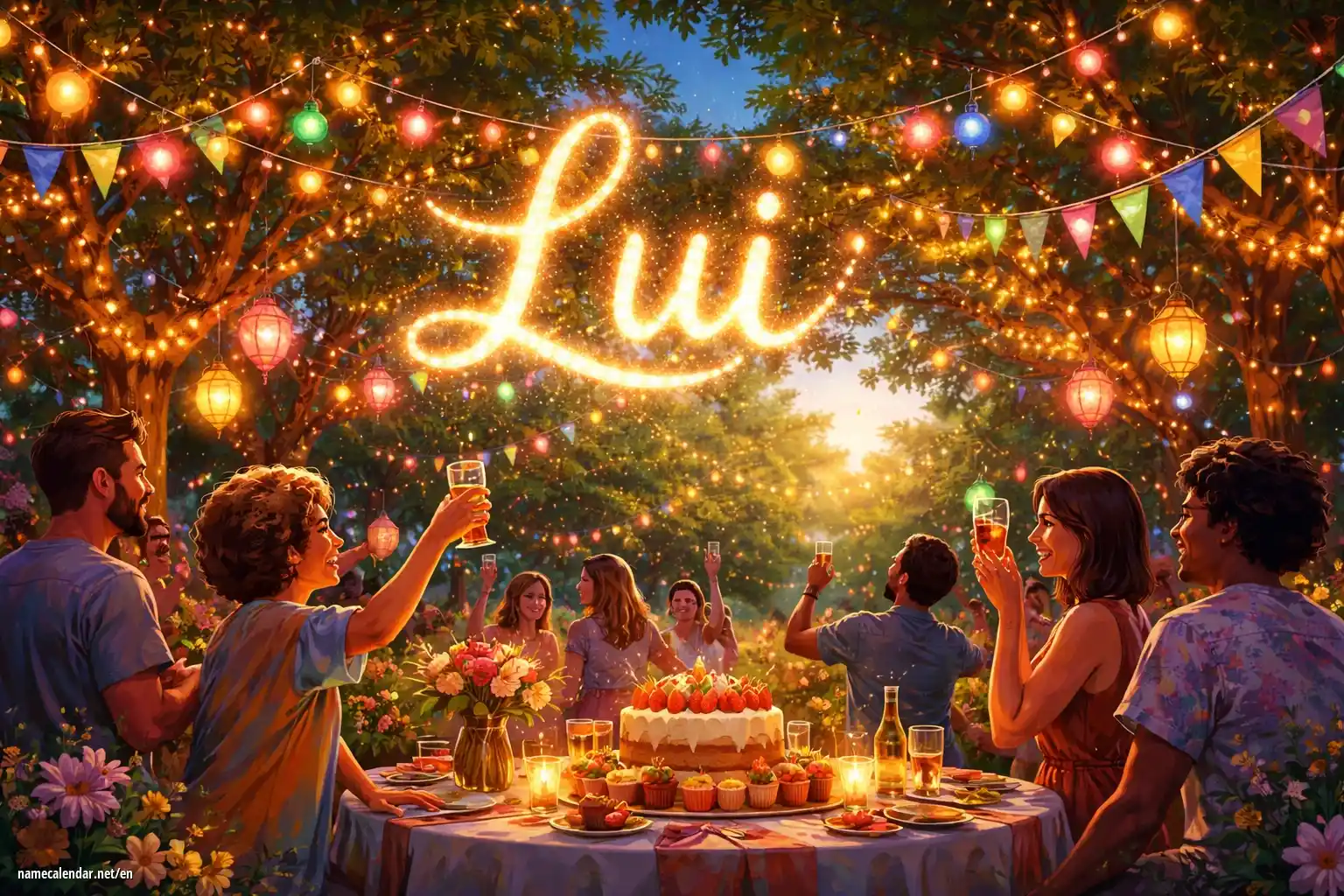 Celebration of name day and name - Lui