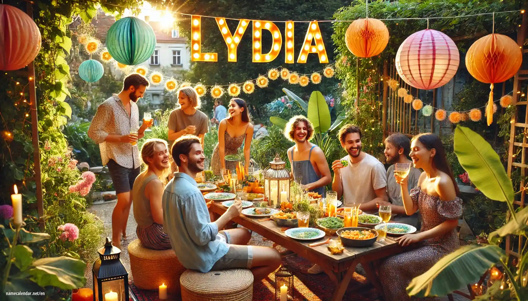 Celebration of name day and name - Lydia