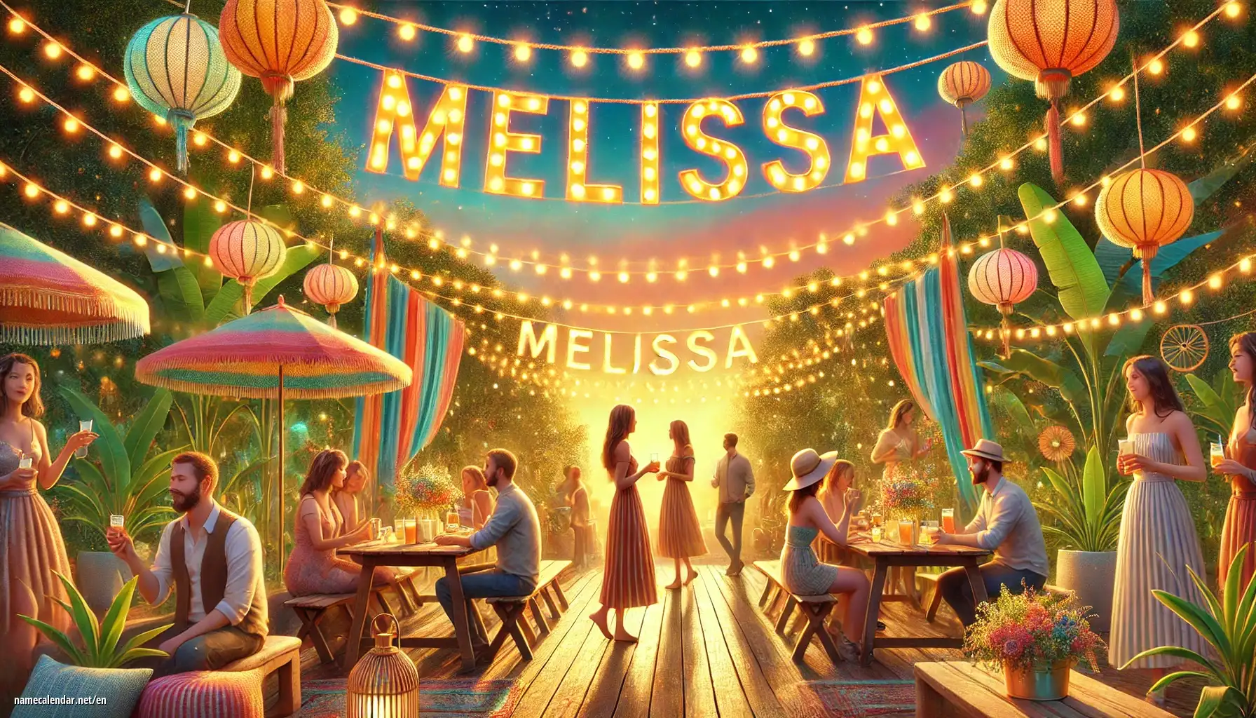 Celebration of name day and name - Mélissa