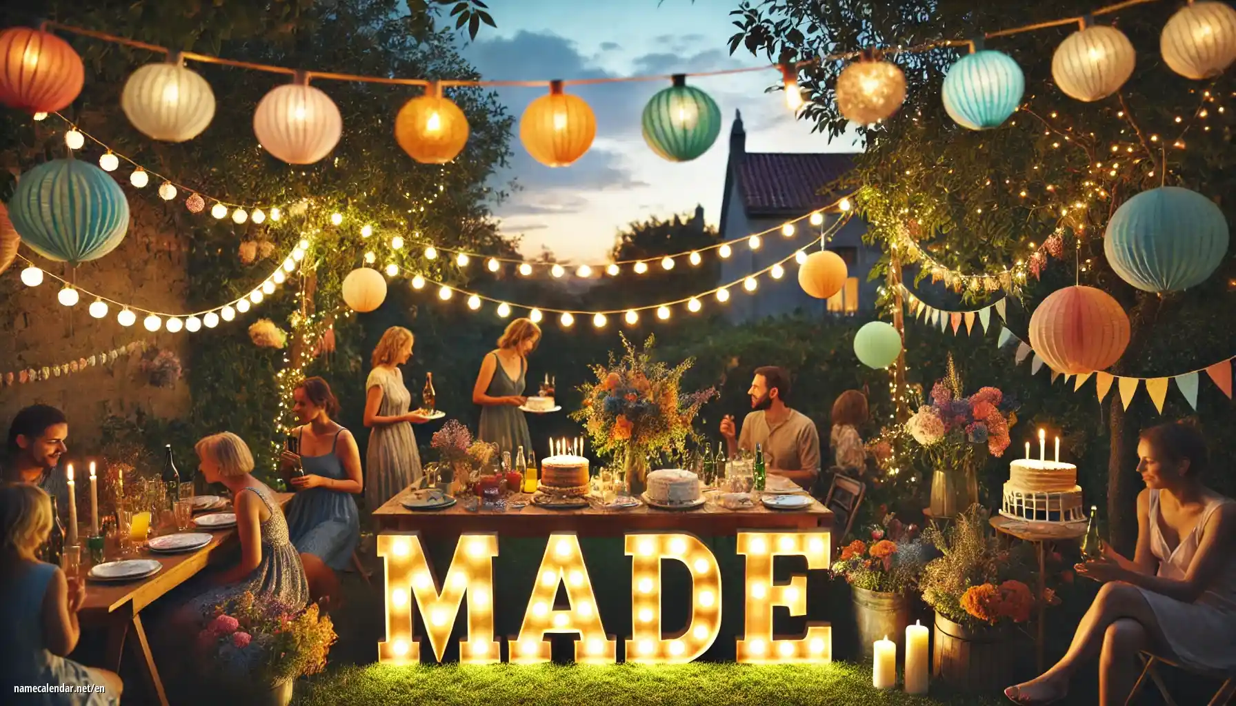 Celebration of name day and name - Made