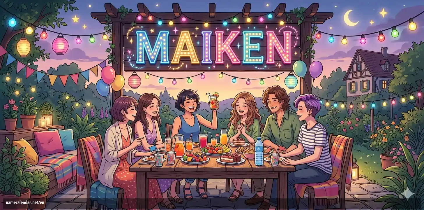 Celebration of name day and name - Maiken