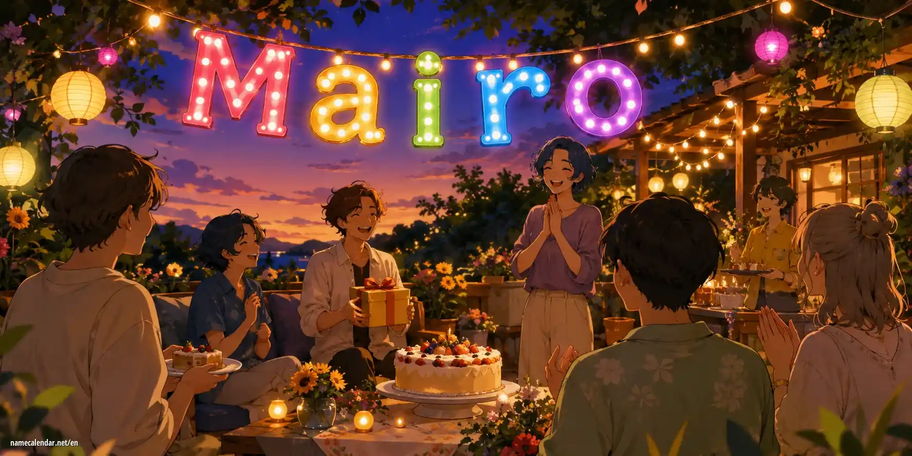 Celebration of name day and name - Mairo