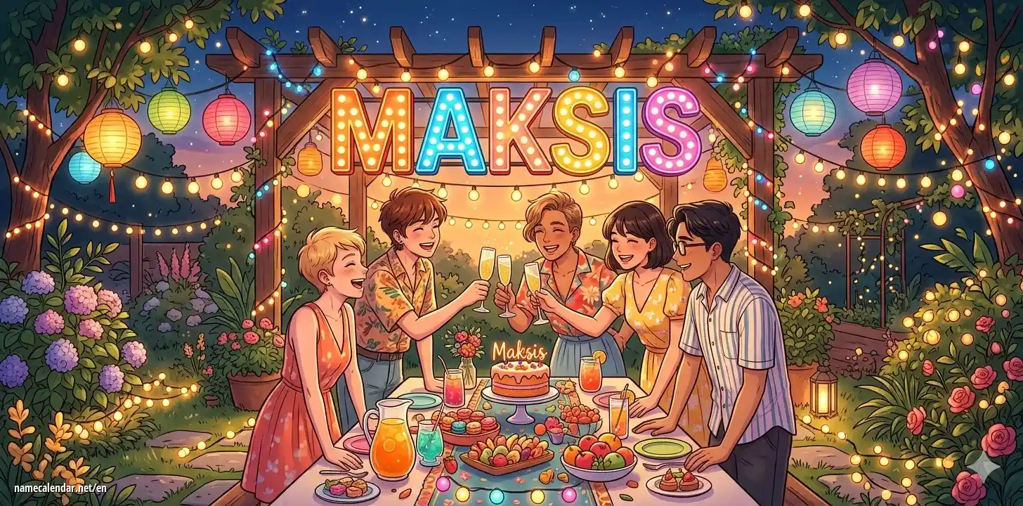 Celebration of name day and name - Maksis