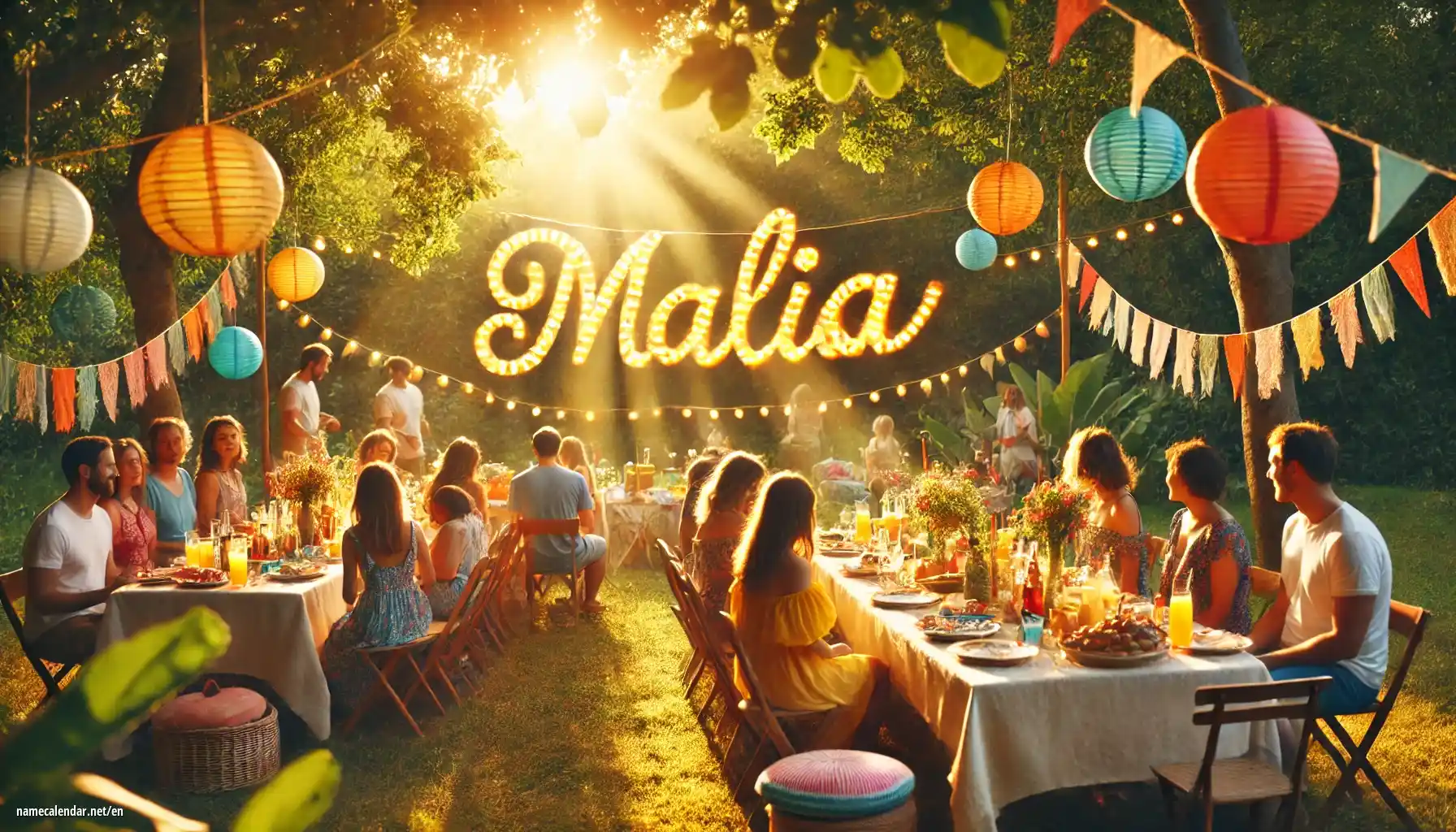 Celebration of name day and name - Malia