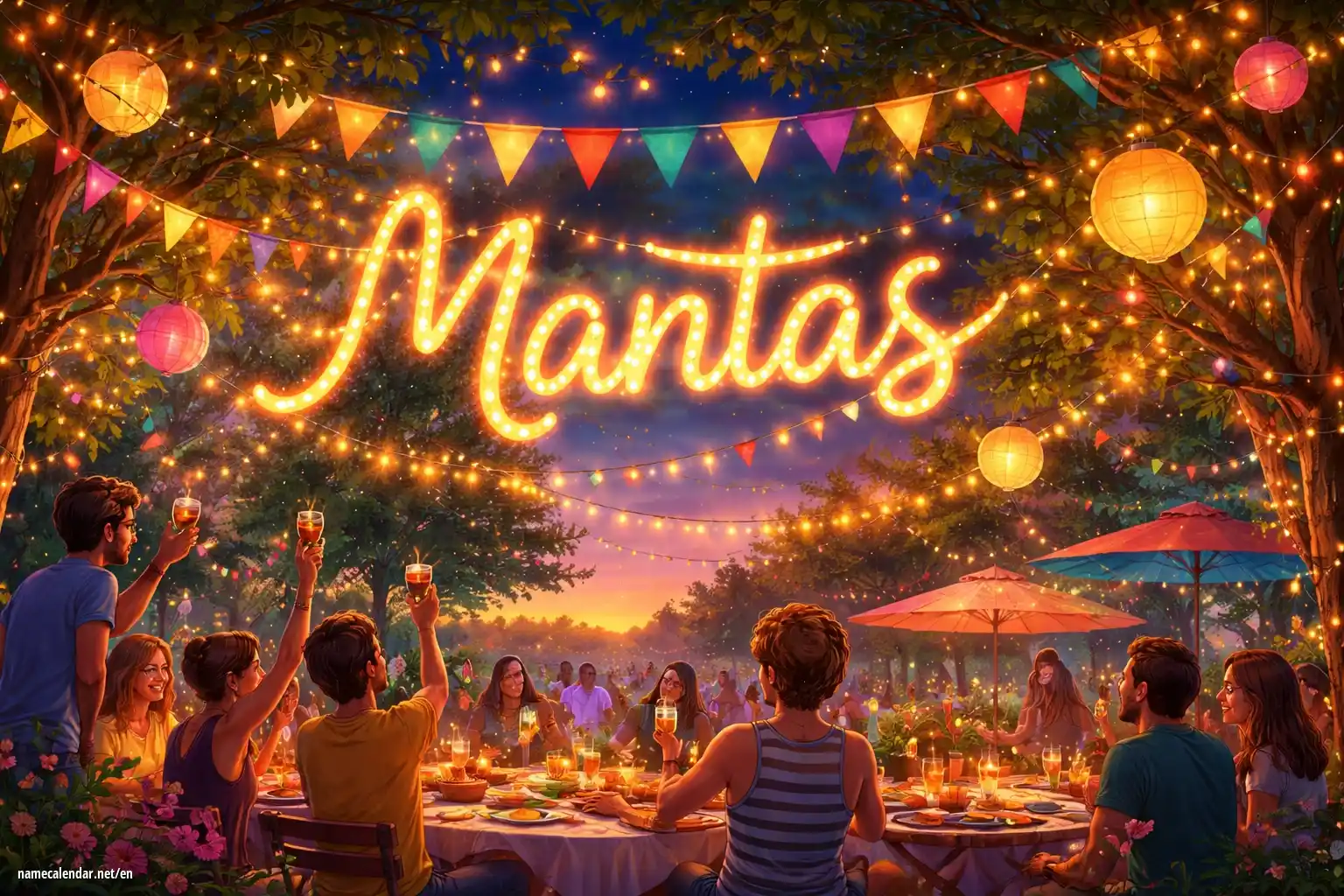 Celebration of name day and name - Mantas